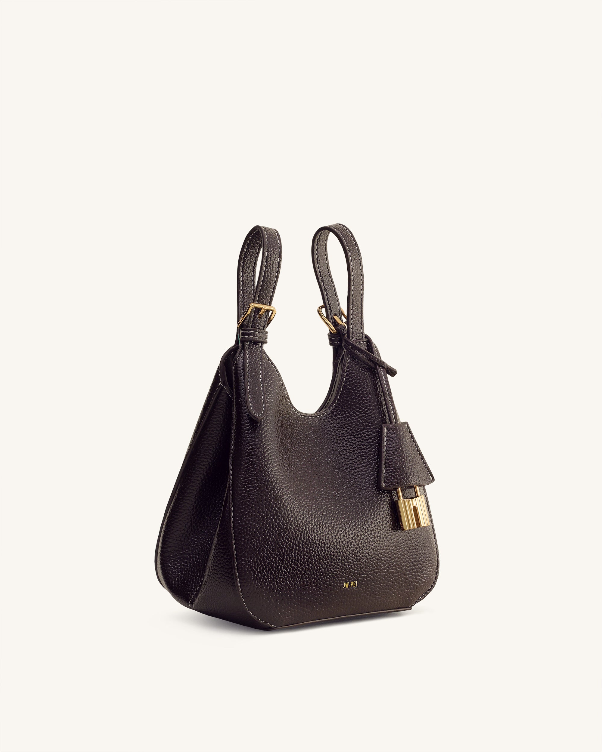 Ines Padlock Tote Bag - Dark Brown - Image 5