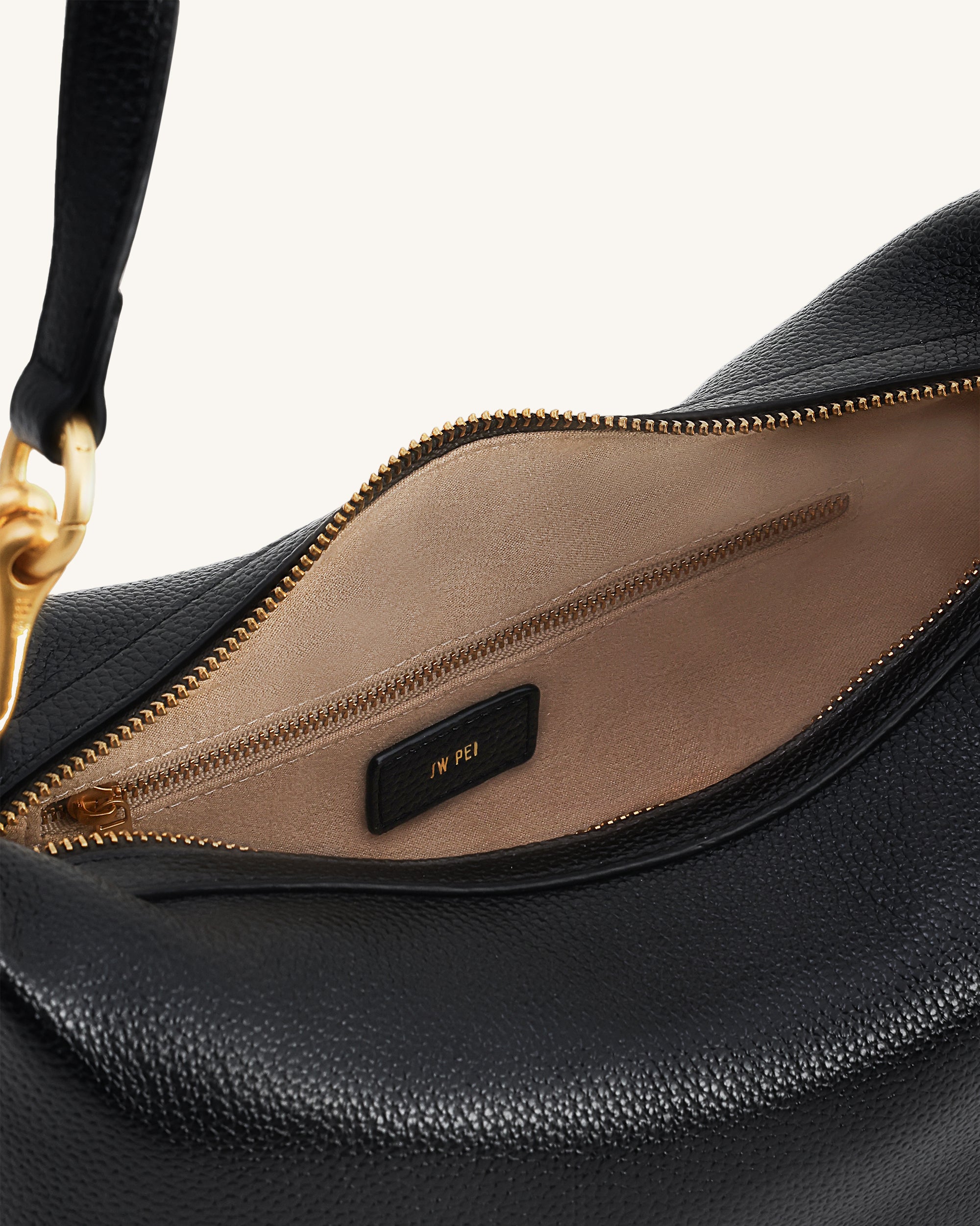 Selia Soft-Grain Crossbody Bag - Black - Image 5