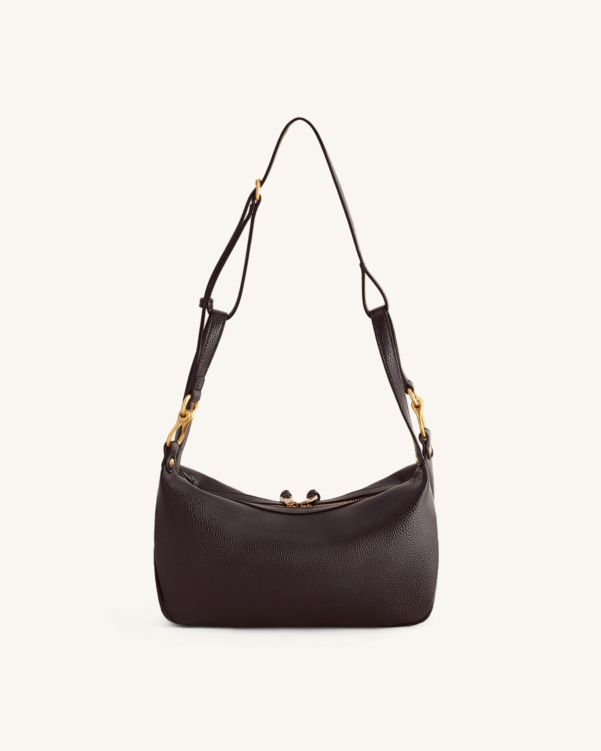 Selia Soft-Grain Crossbody Bag - Dark Brown - Image 5