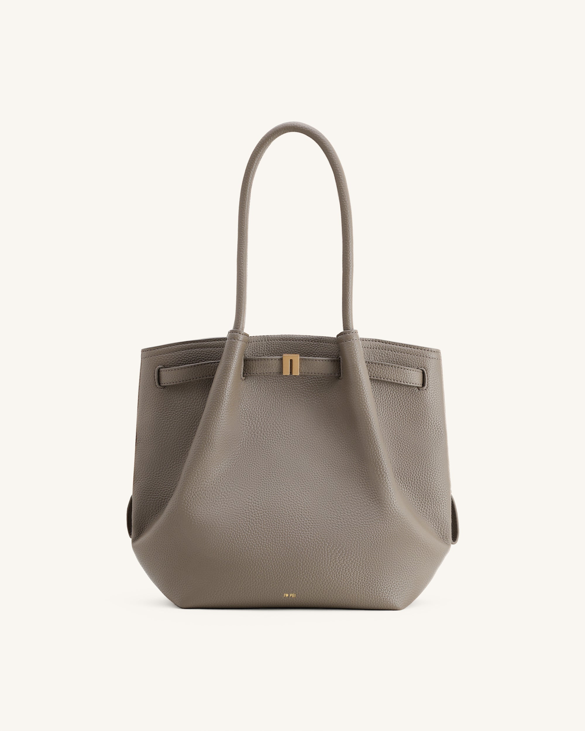 Hana Column Tote Bag - Taupe - Image 2