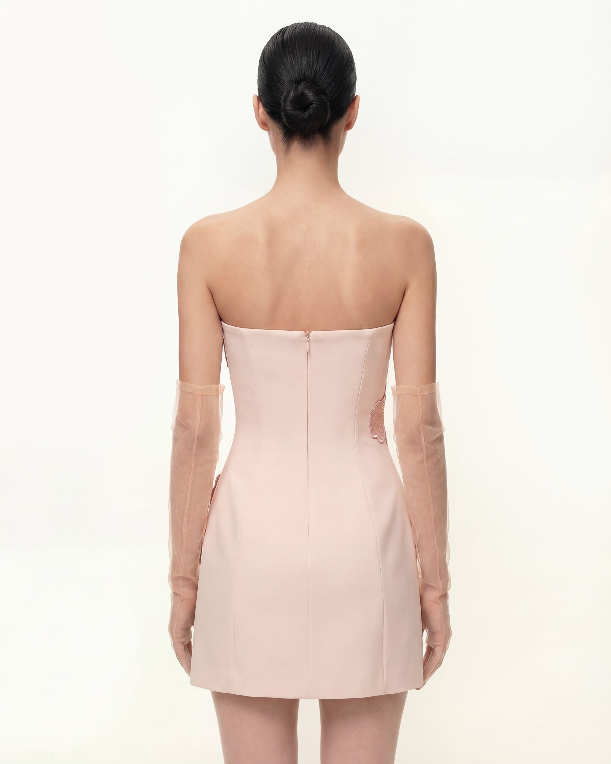 Iris Floral Print Strapless Dress - Pink - Image 2