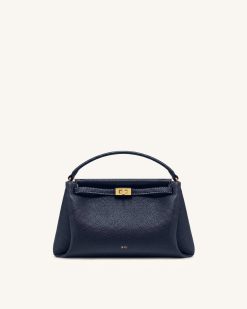 Carmen Top Handle Bag - Navy Blue
