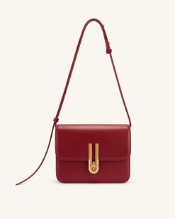 Evania Lock Shoulder Bag - Red