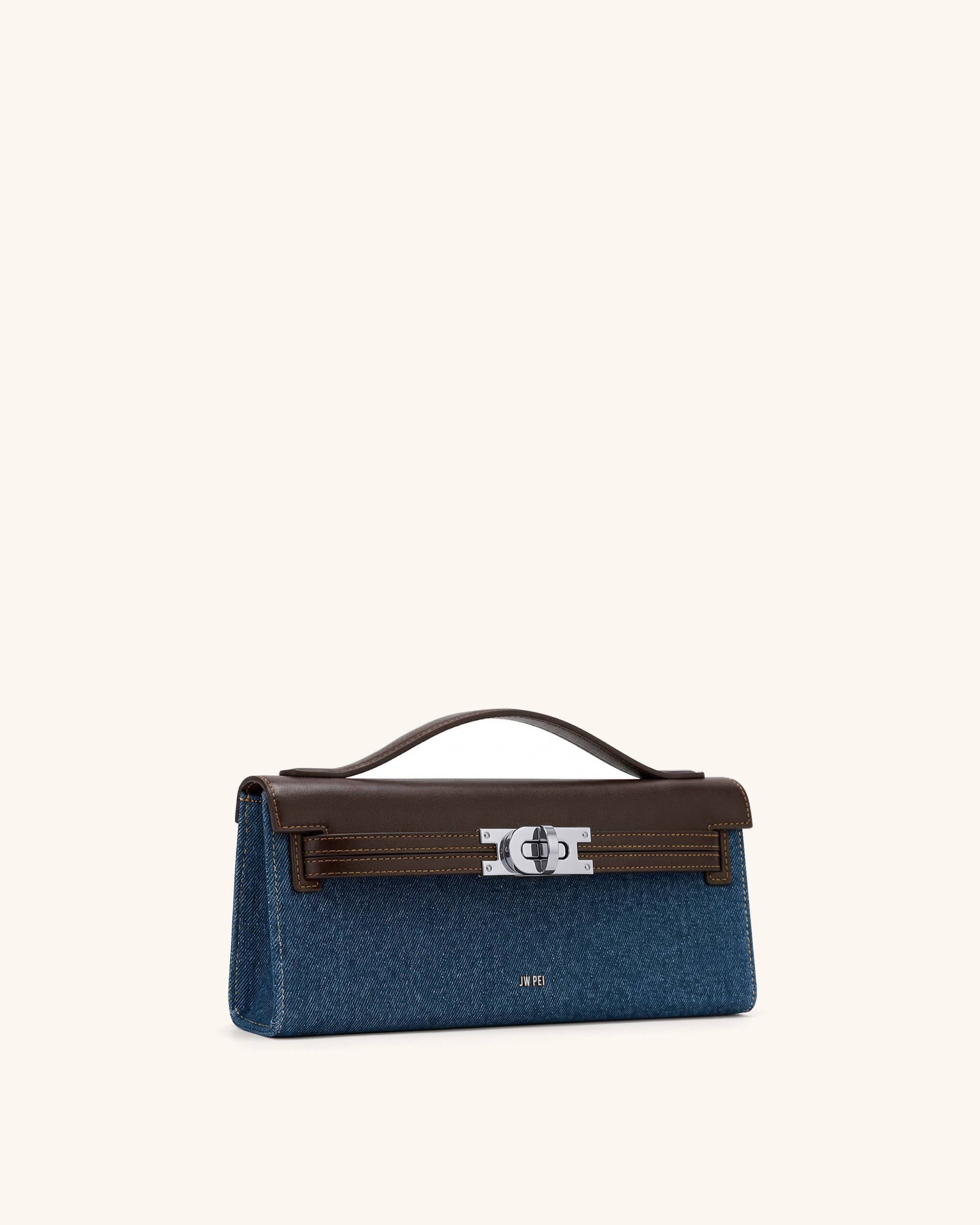 Bria Structured Top Handle Bag - BLue Denim - Image 2