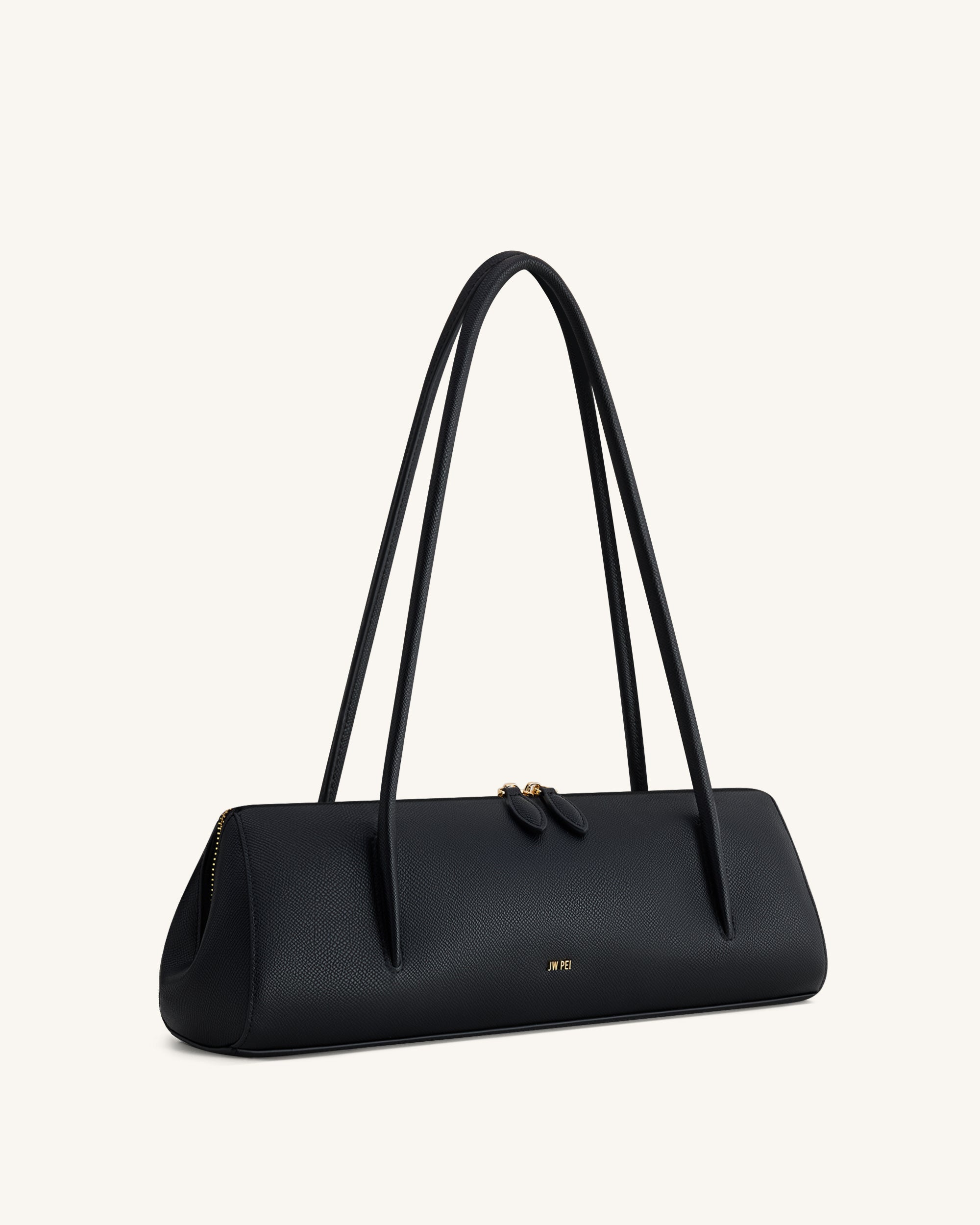 Nova Minimalist Shoulder Bag - Jet Black - Image 2