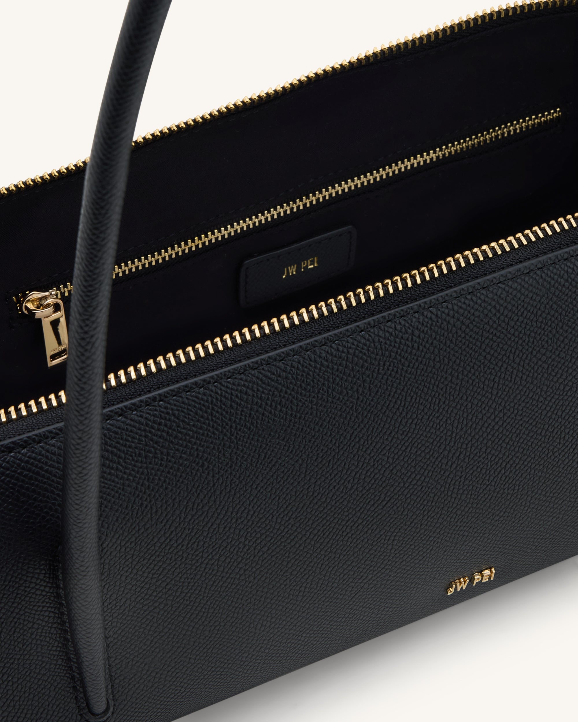 Nova Minimalist Shoulder Bag - Jet Black - Image 4