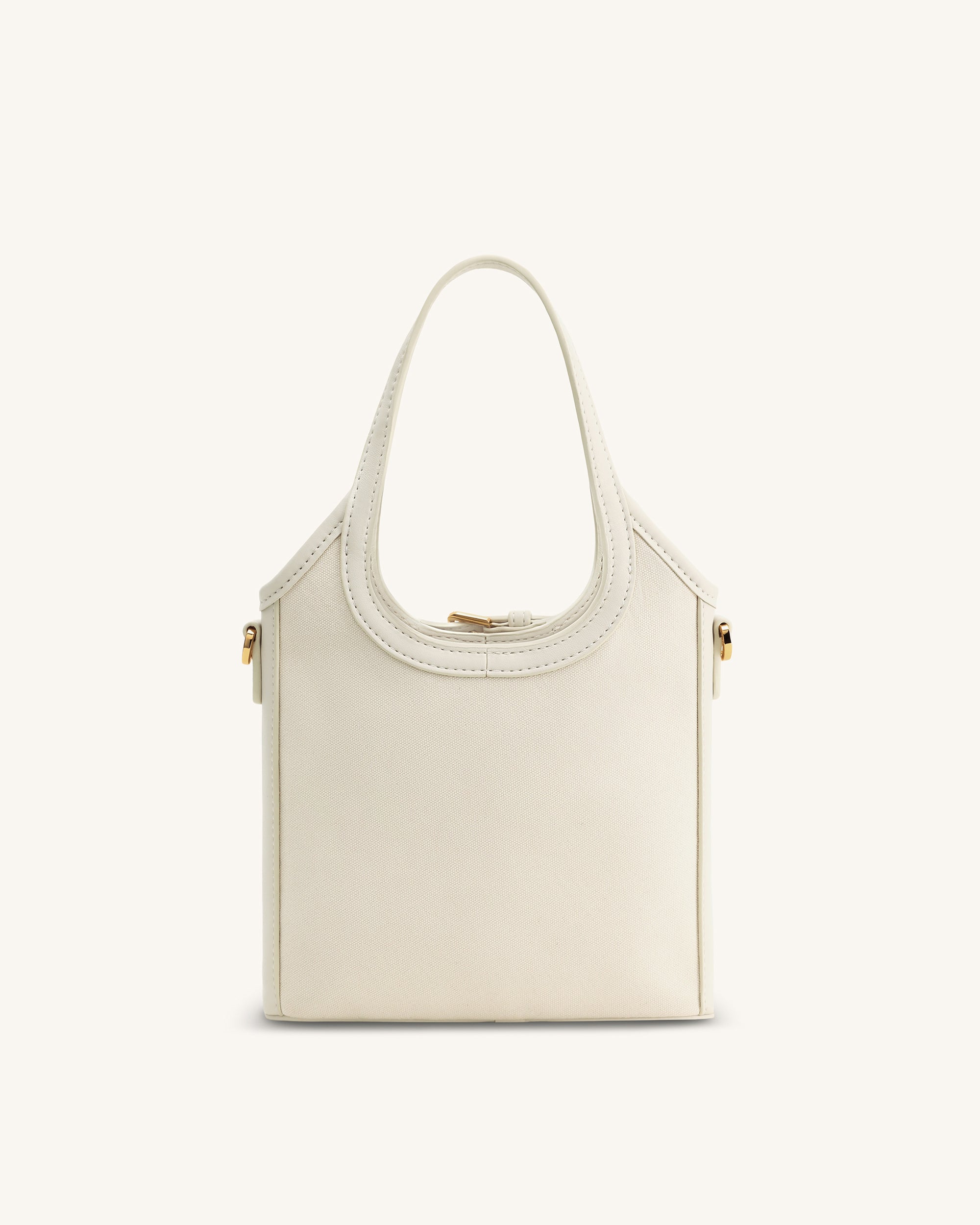 Brooke Mini Belted Embellished Orchid Beaded Top Handle Bag - Ivory - Image 3