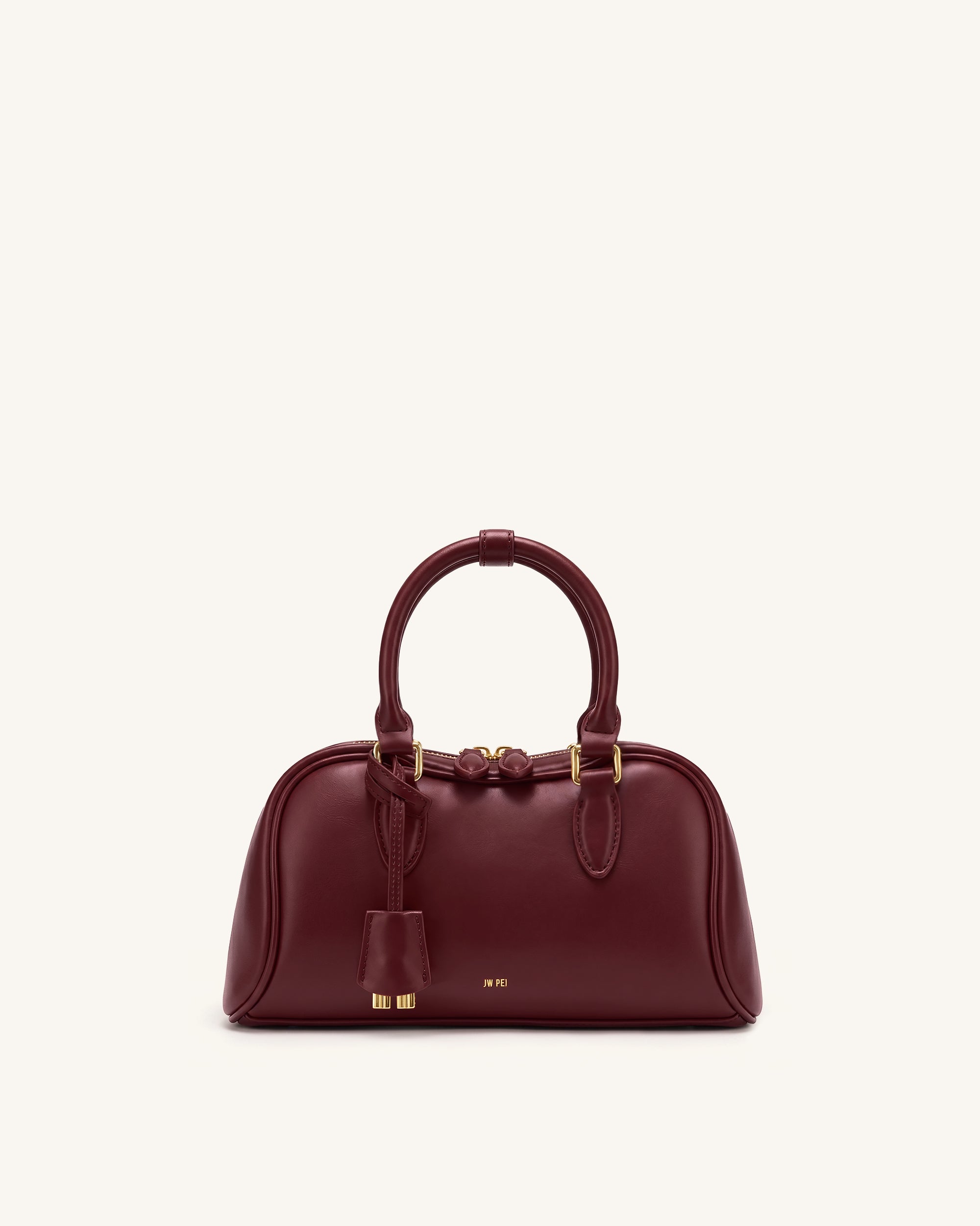 Rosalie Bowler Top Handle Bag - Dark Burgundy