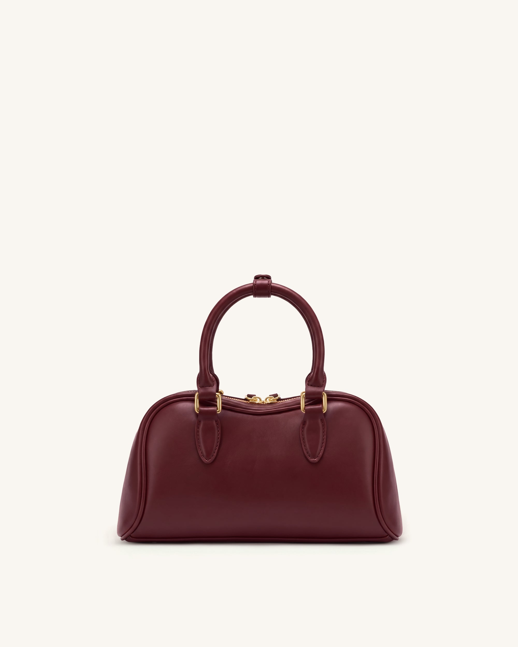 Rosalie Bowler Top Handle Bag - Dark Burgundy - Image 3