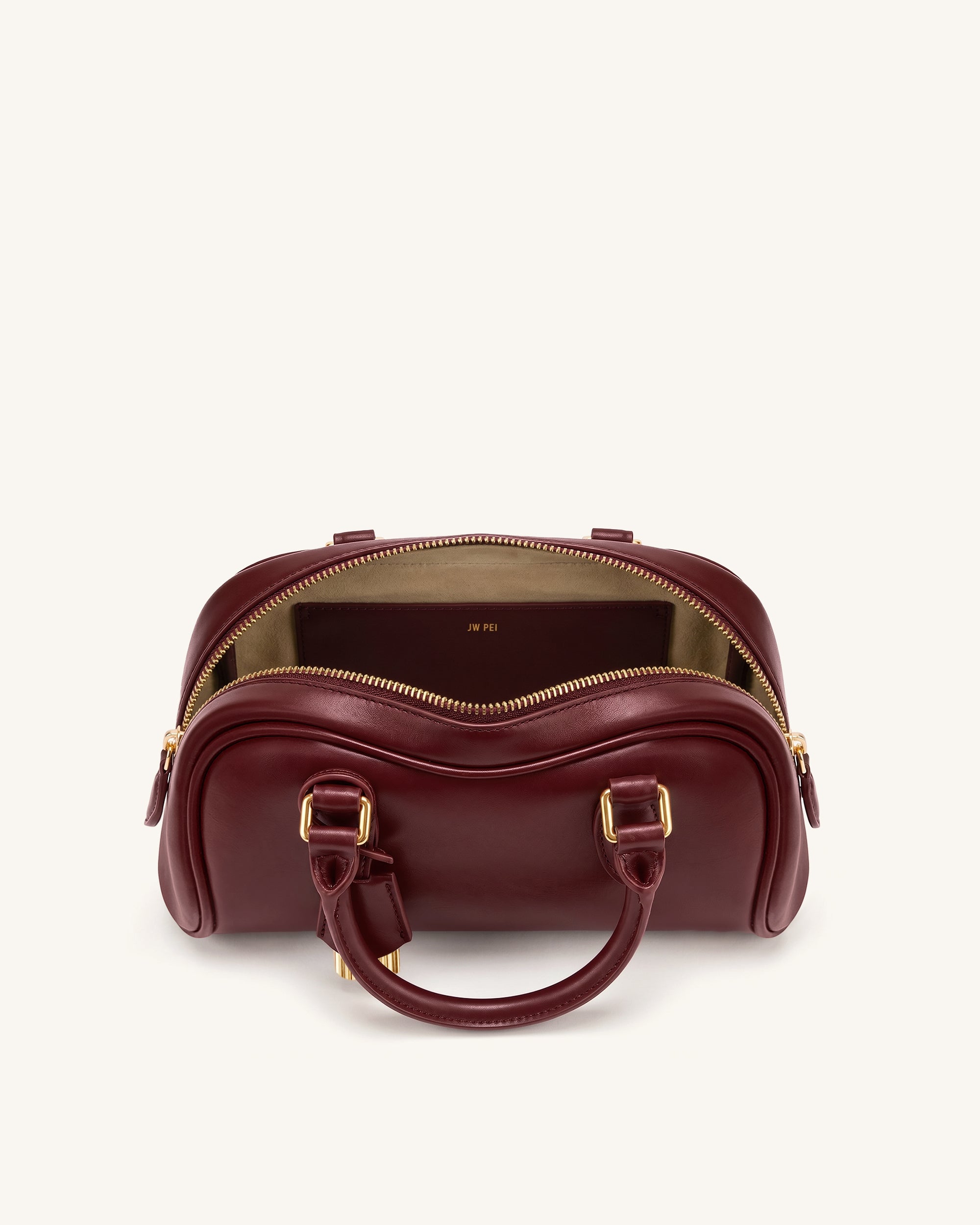Rosalie Bowler Top Handle Bag - Dark Burgundy - Image 4