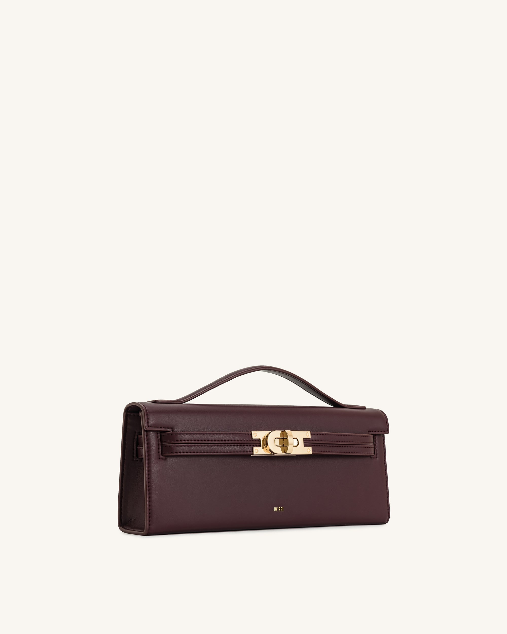 Bria Structured Top Handle Bag - Deep Burgundy - Image 3