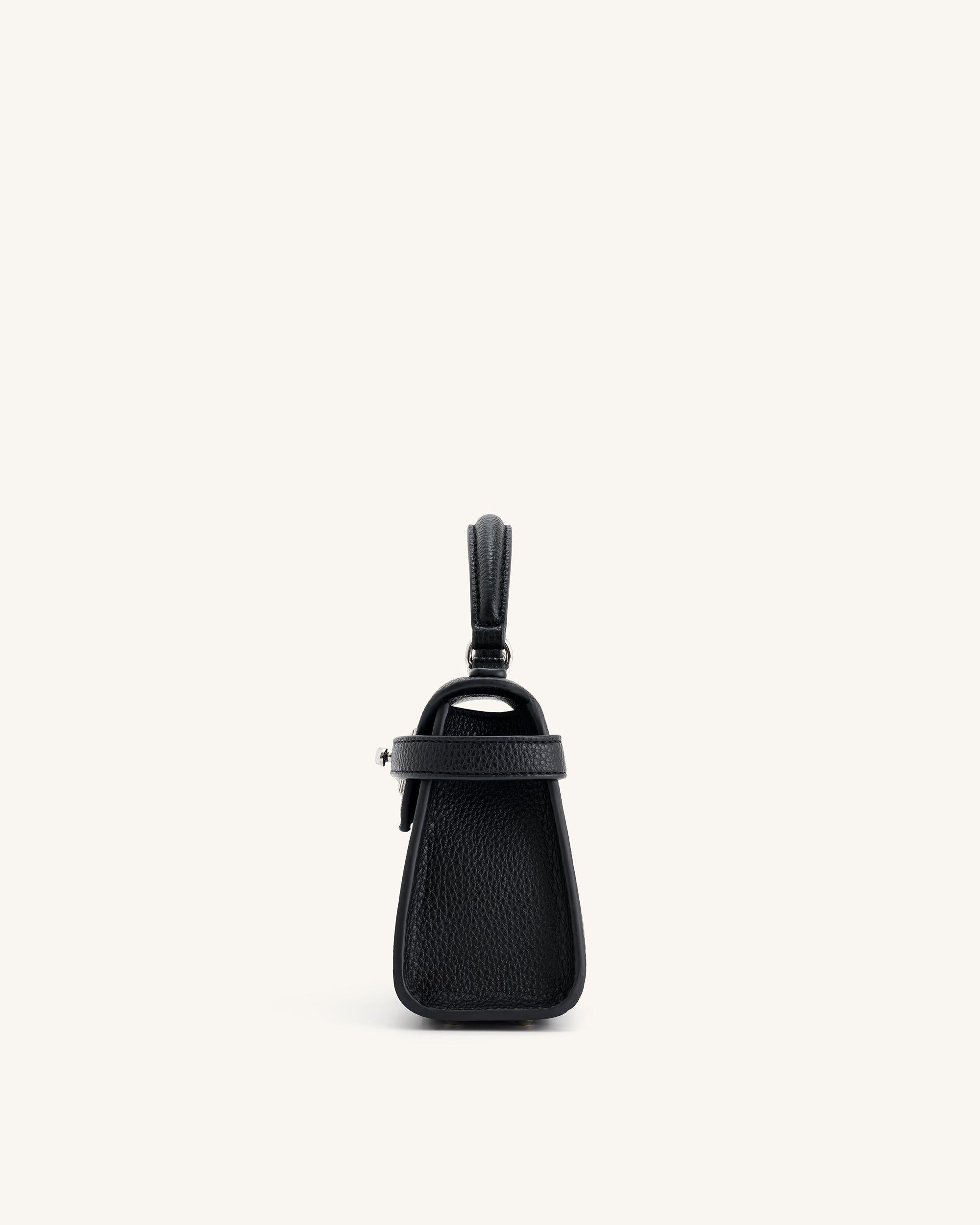Elise Top Handle Bag - Black - Image 5
