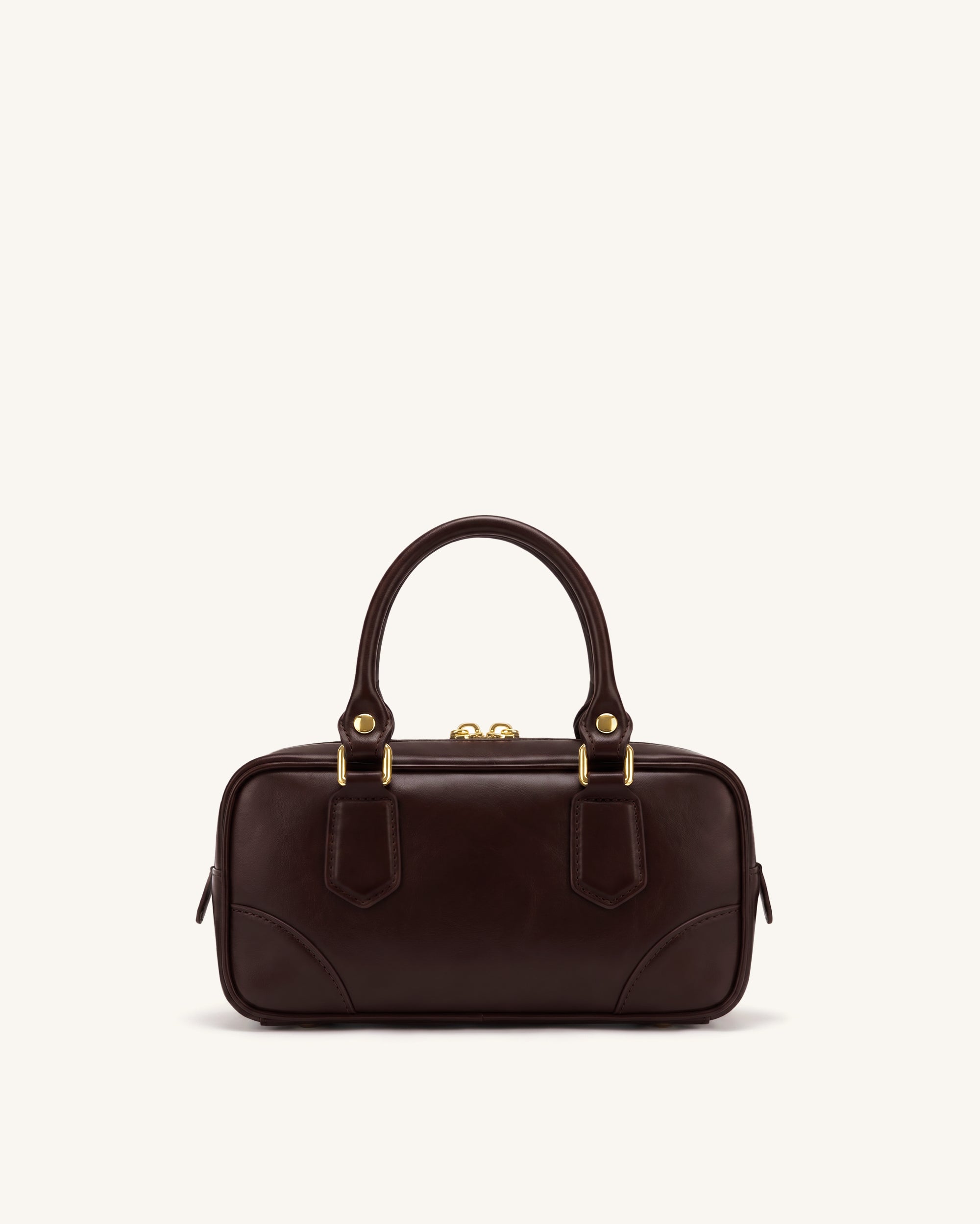 Odette Boston Top Handle Bag - Dark Brown - Image 3