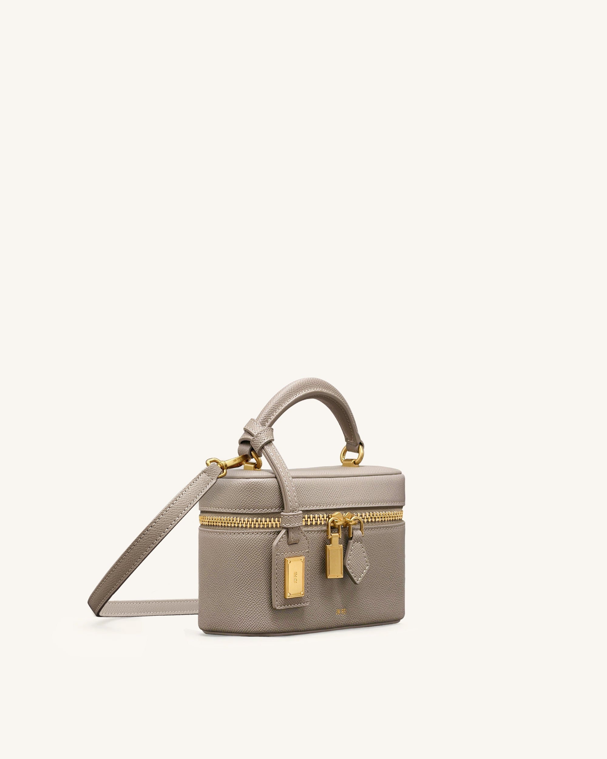 Cleo Box Shape Top Handle Bag - Taupe - Image 2