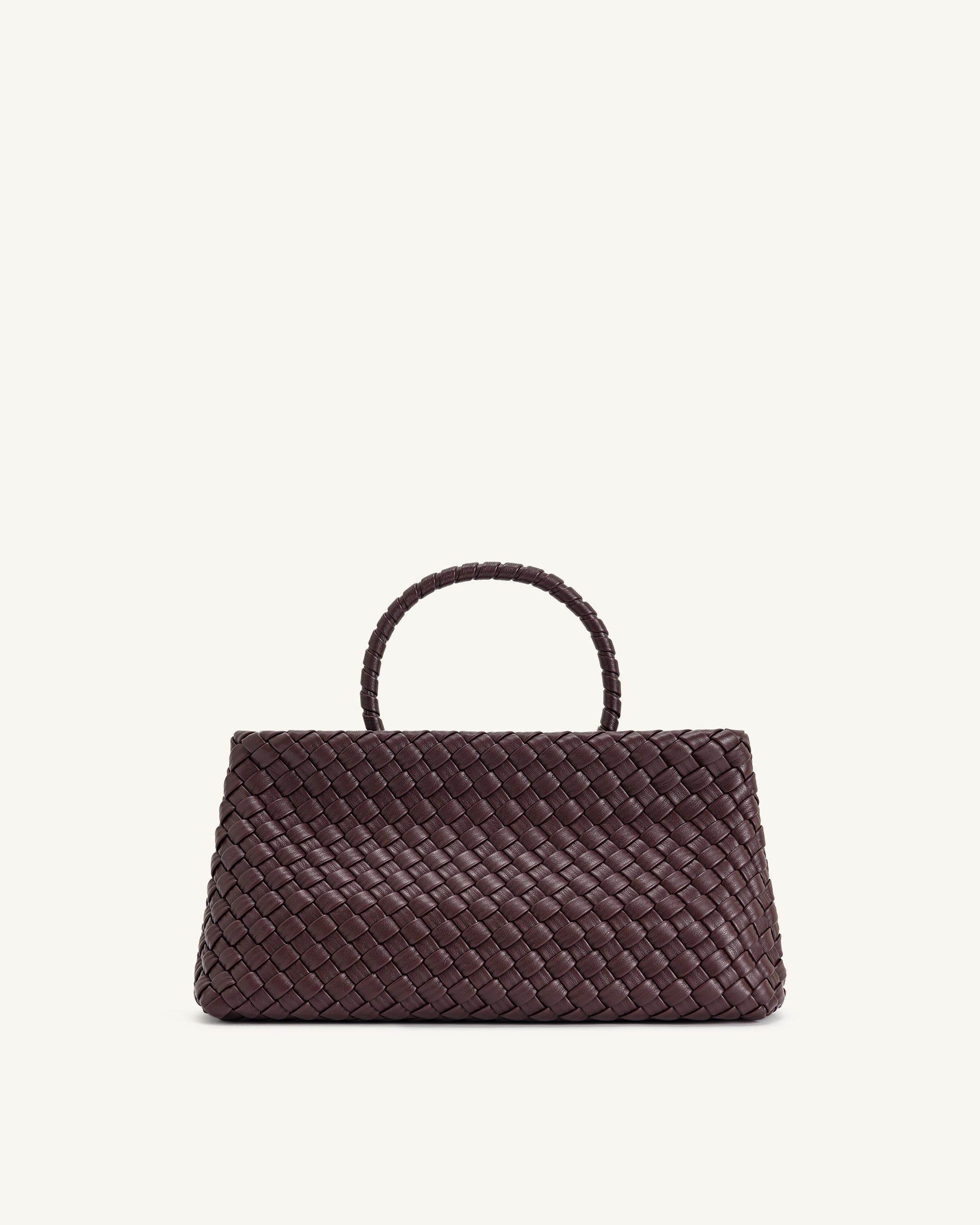 Elora Woven Tote Bag - Deep Burgundy - Image 3