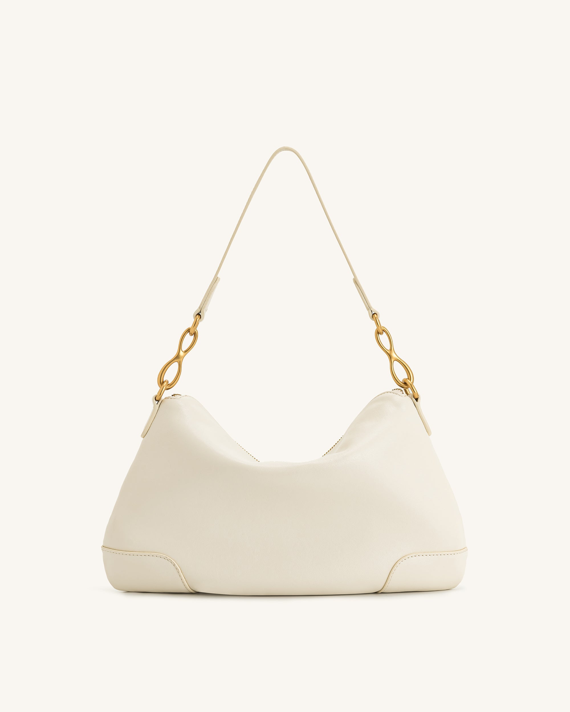 Jayla Metal Pendant Embellished Shoulder Bag - White - Image 3