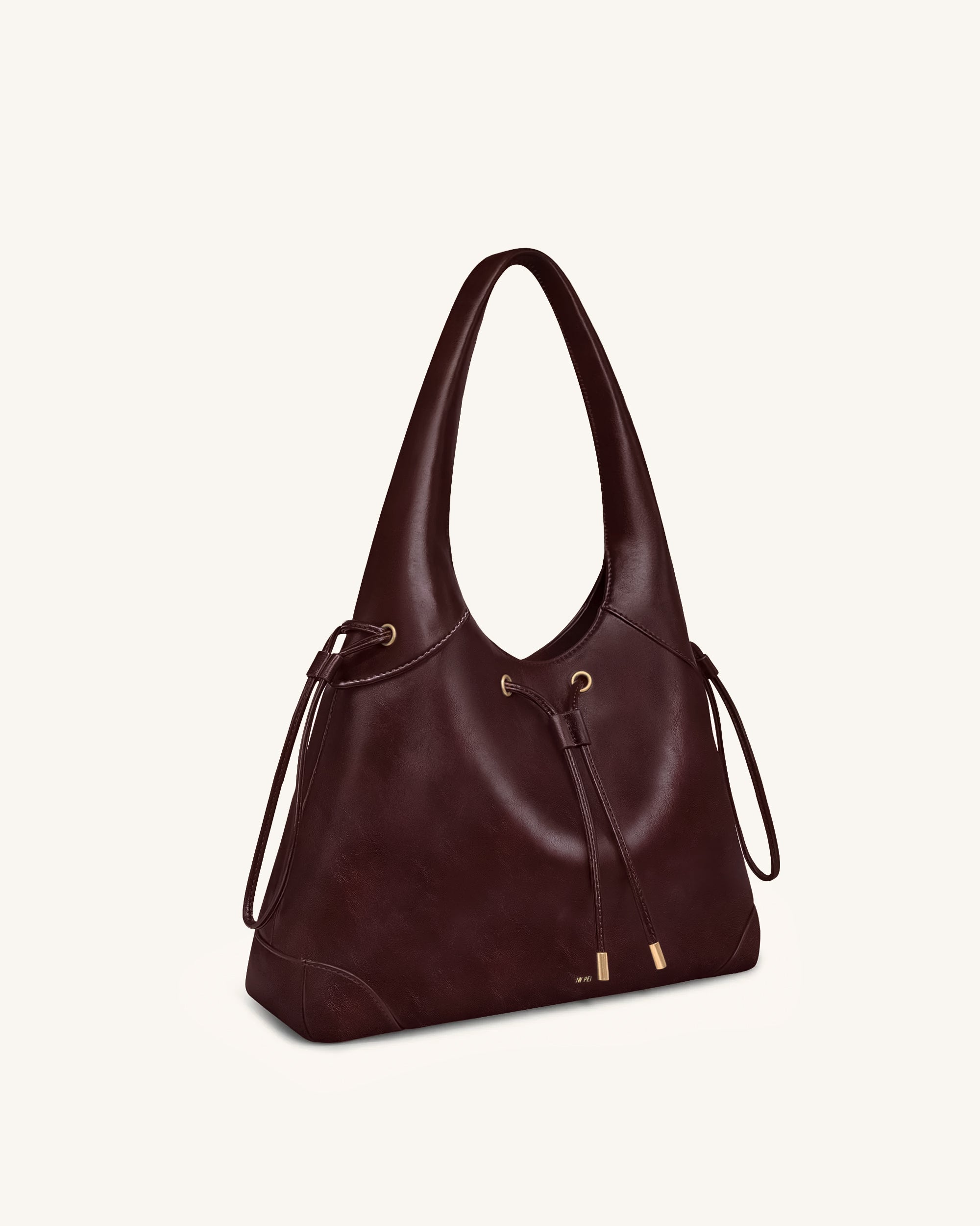 Celandra Drawstring Hobo Bag - Deep Burgundy - Image 3