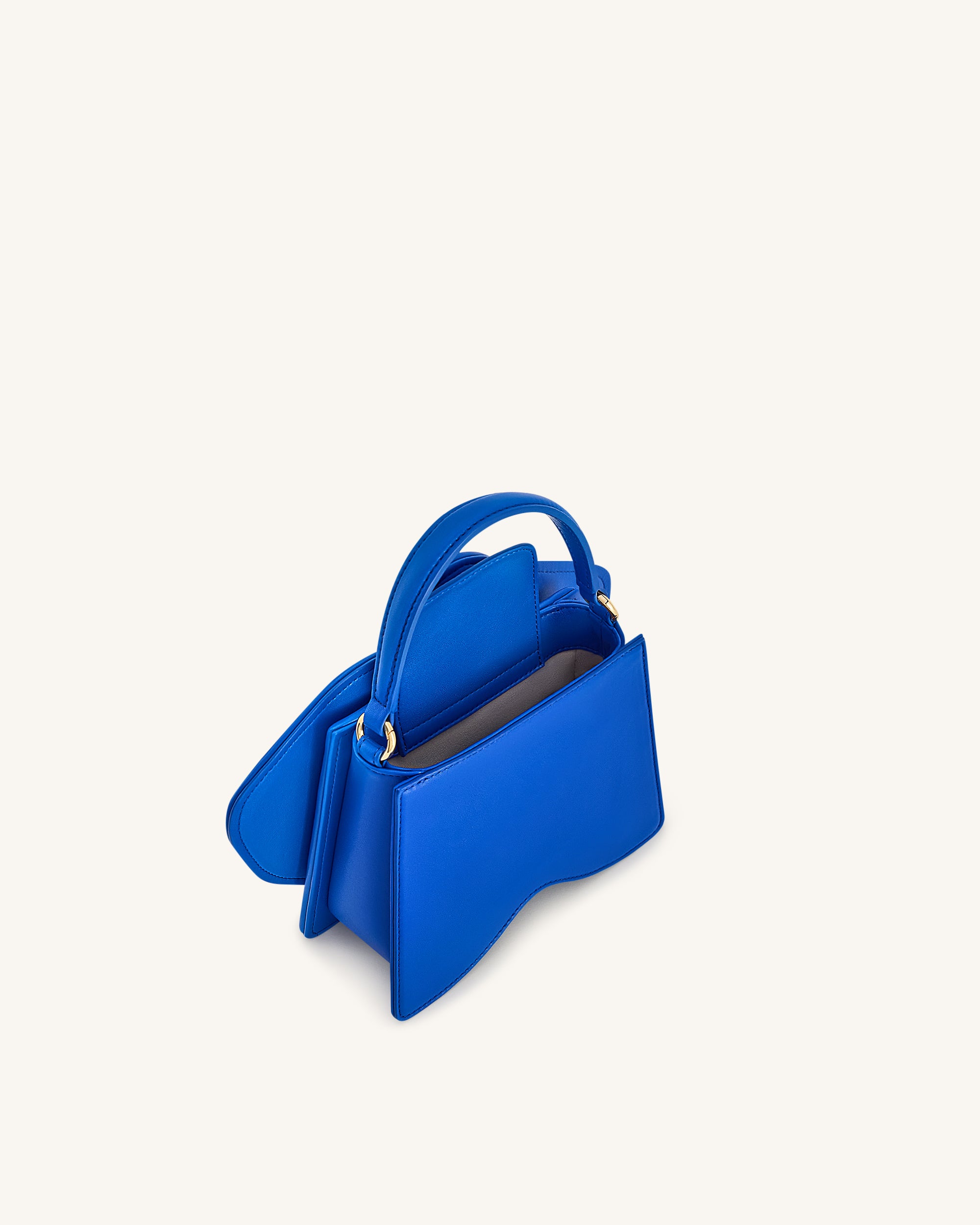 Flora Orchid Shaped Top Handle Bag - Blue - Image 4