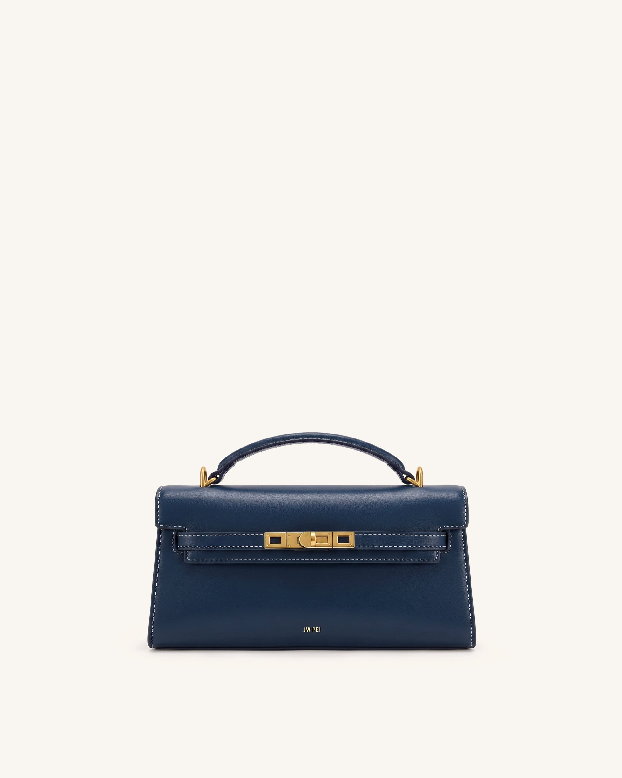 Noor Top Handle Bag - Navy Blue