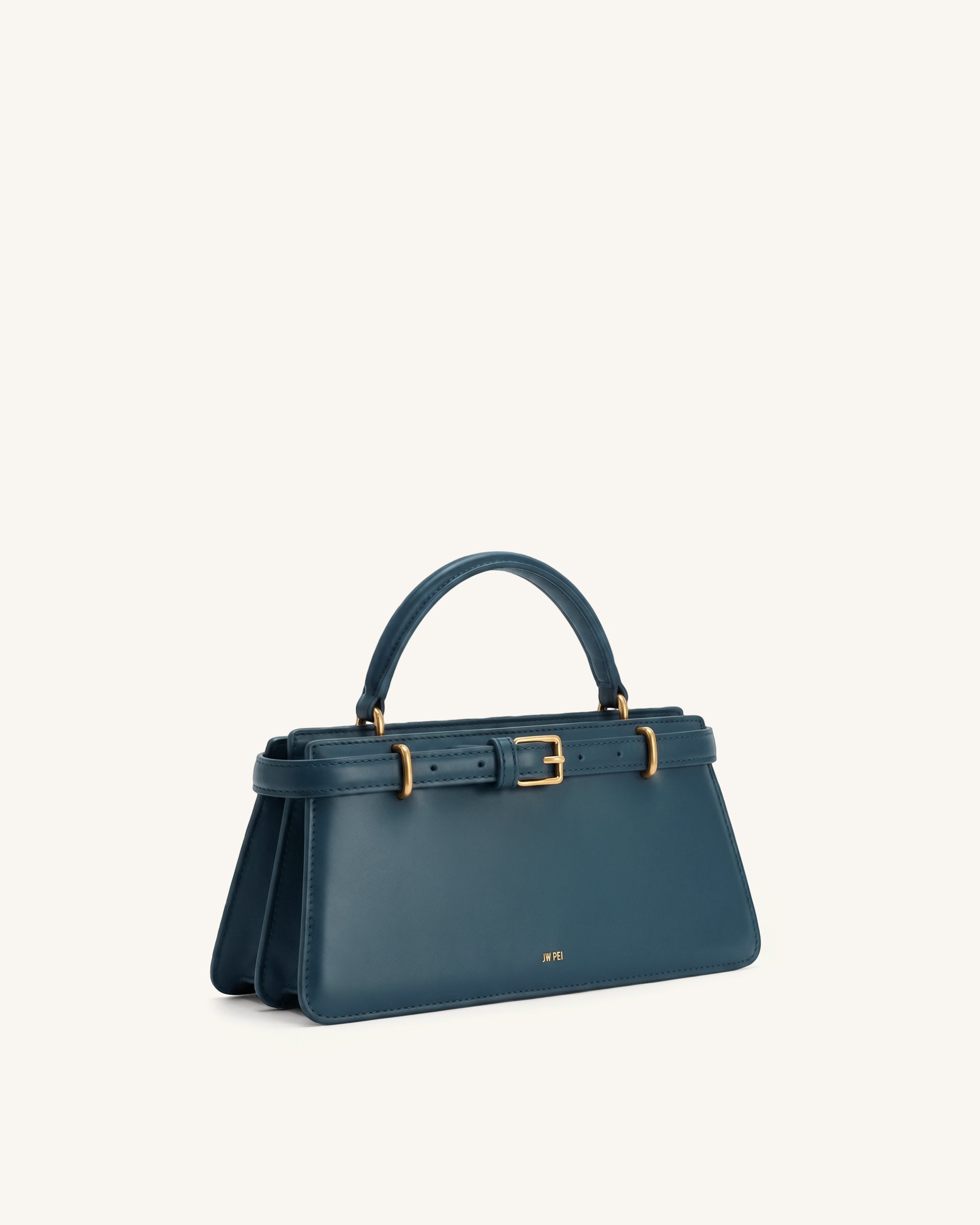 Elena Classic Top Handle Bag - Navy - Image 2