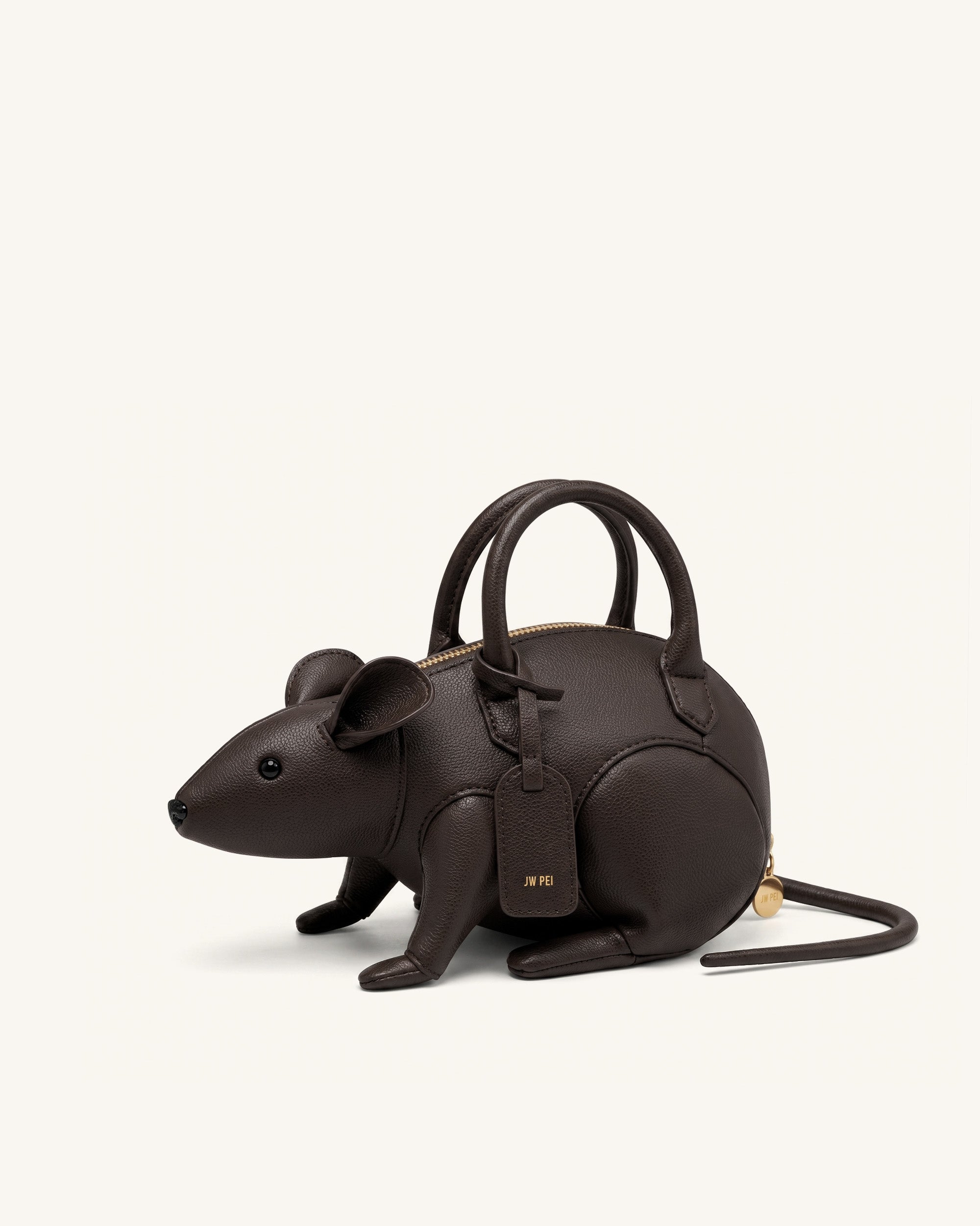 Mia Mouse Top Handle Bag - Dark Brown - Image 2