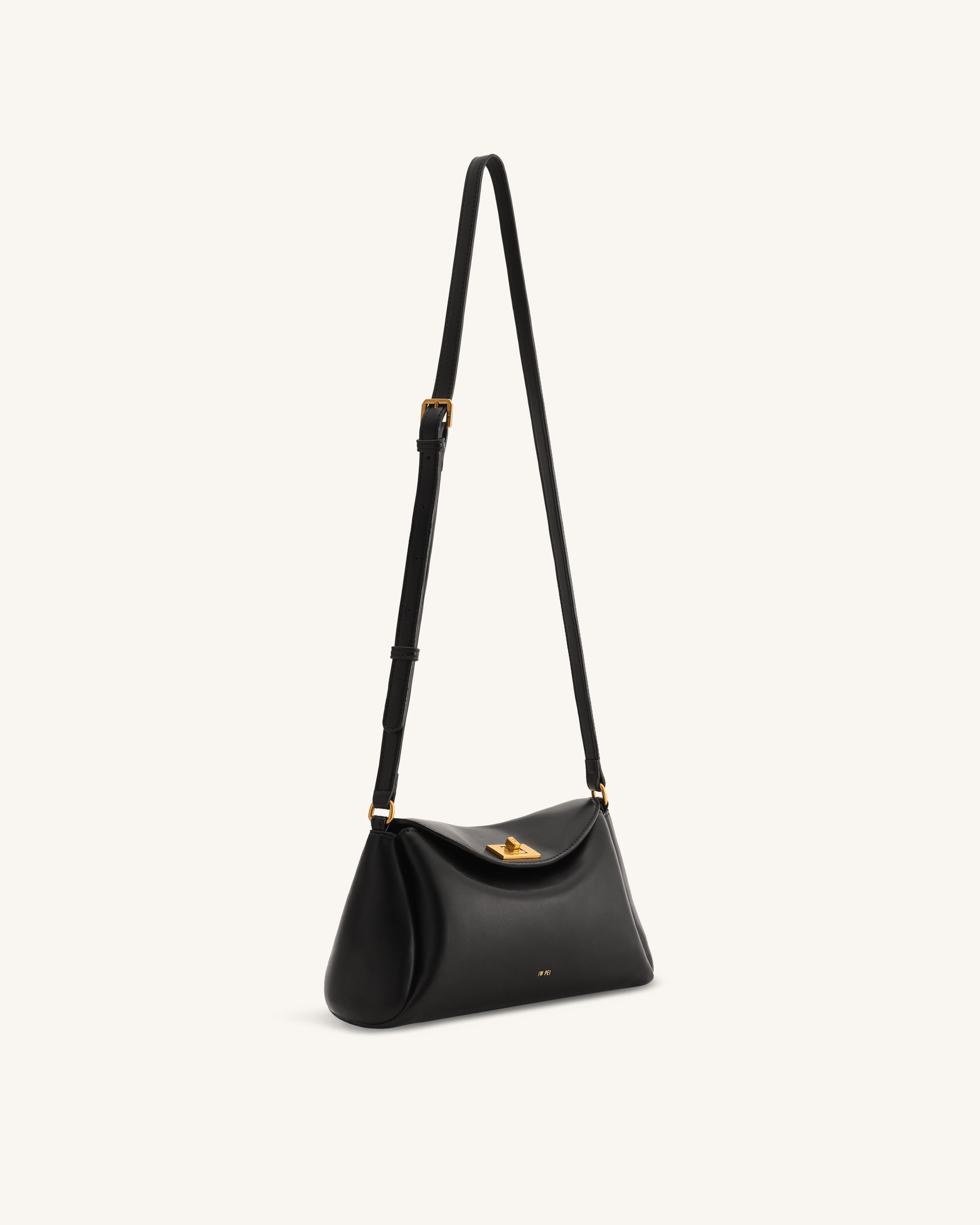 Greta Twist-Lock Crossbody Bag - Black - Image 2