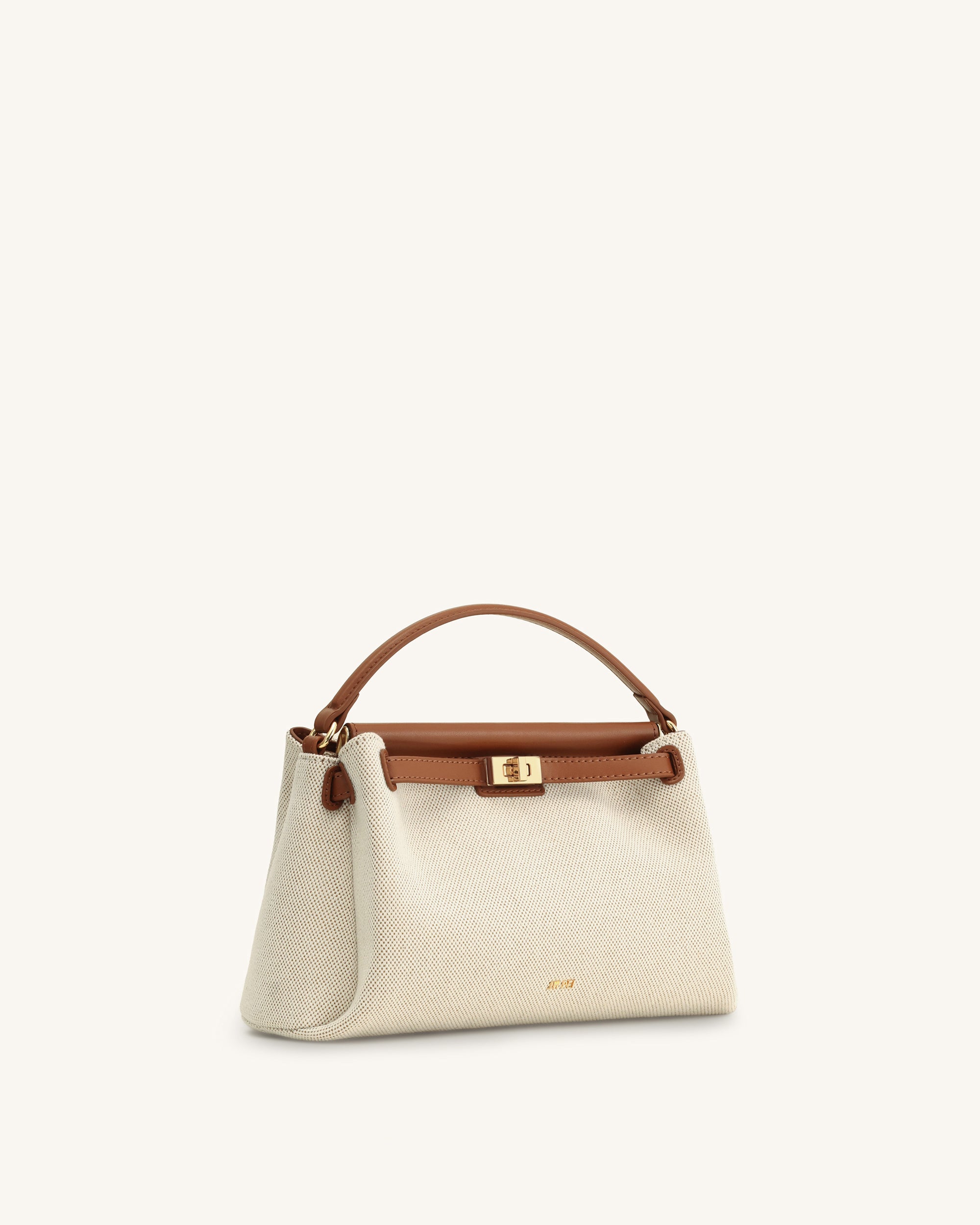 Carmen Top Handle Bag - Brown Canvas - Image 2