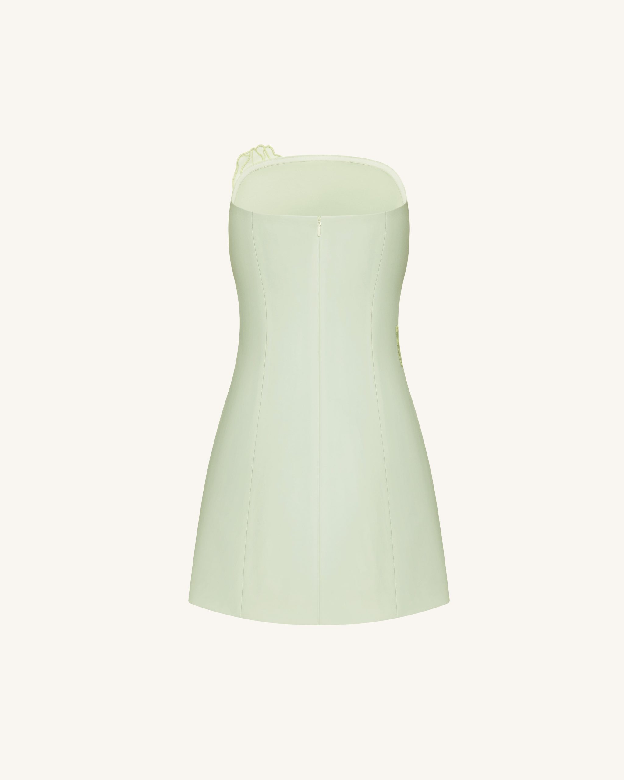 Iris Floral Print Strapless Dress - Green - Image 4