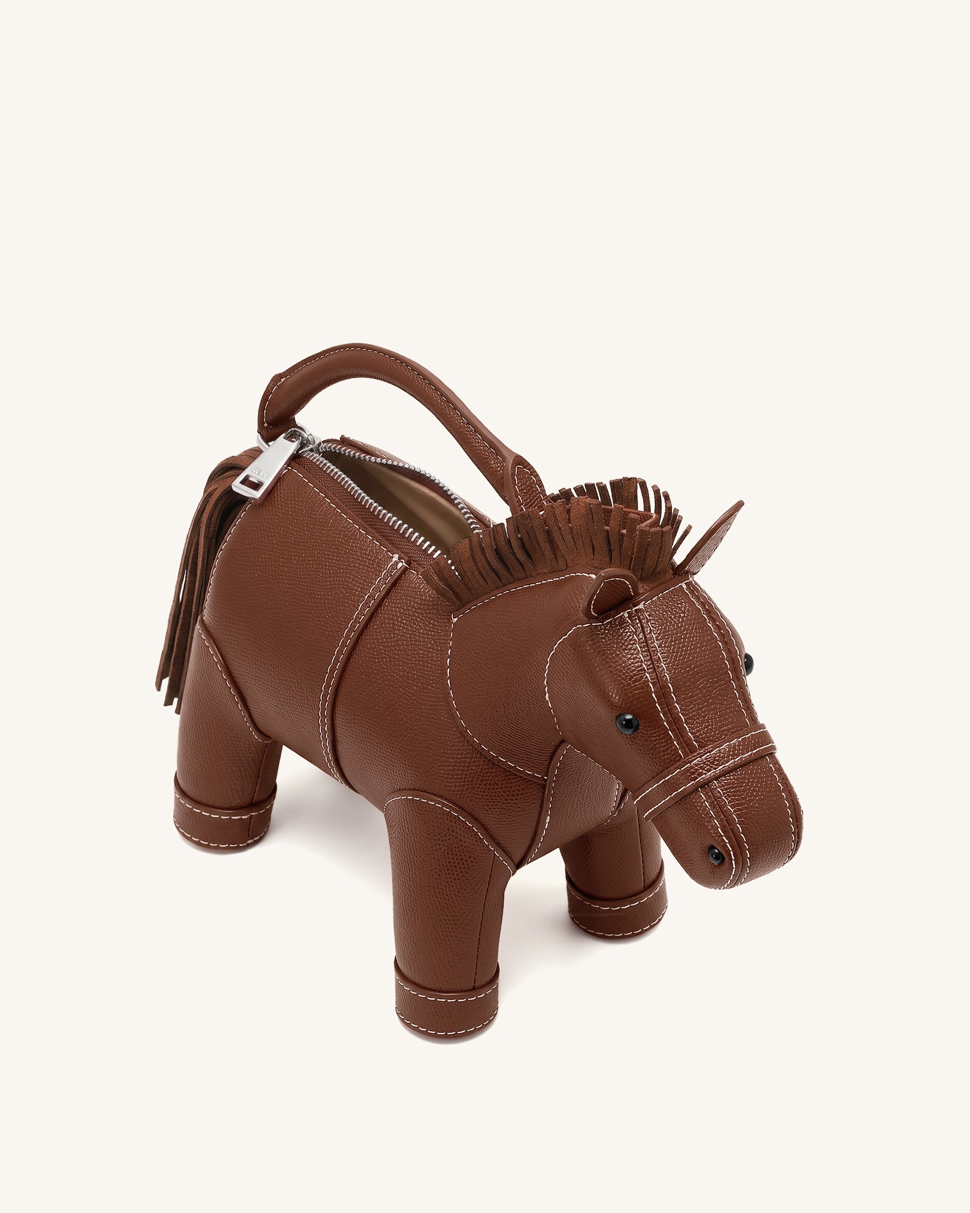 Harper Horse Top Handle Bag - Brown - Image 4
