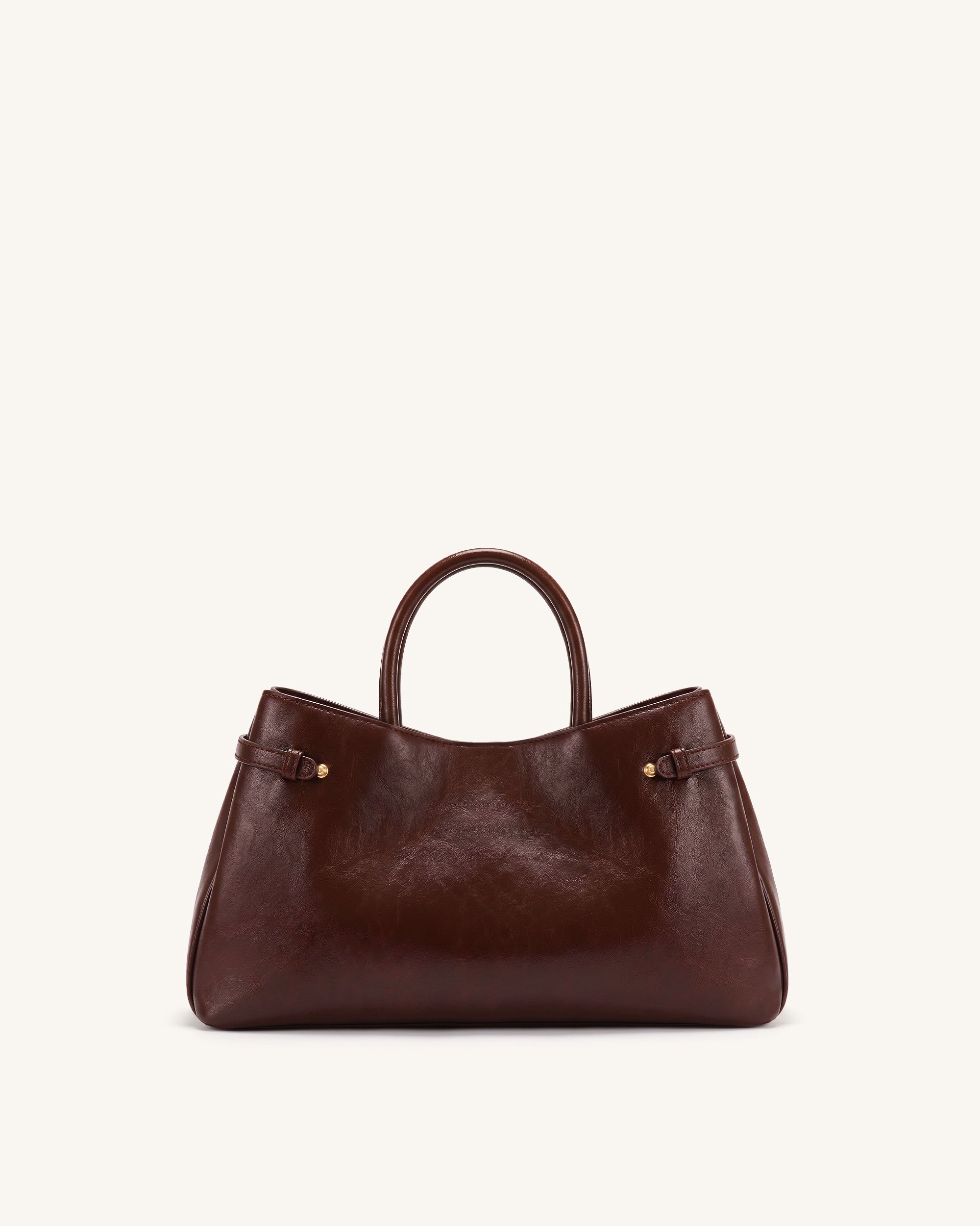 Maeve Dachshund Charm Satchel Tote Bag - Deep Burgundy - Image 2