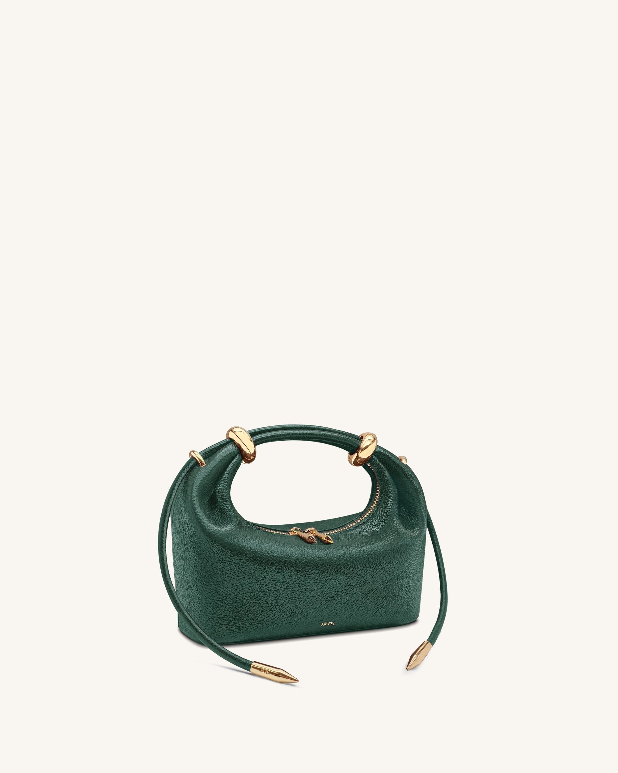 Ellie Metal Ring Embellished Top Handle Bag - Forest Green - Image 2