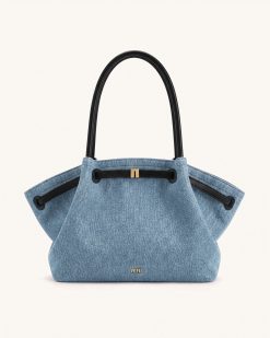 Hana Large Tote Bag - Light Blue Denim