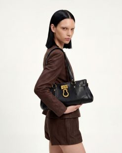 Alternative view of Yvette Elongated Tote Bag - Black