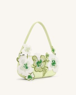 Alternative view of Leona Bead Embellished Shoulder Bag - Light Green