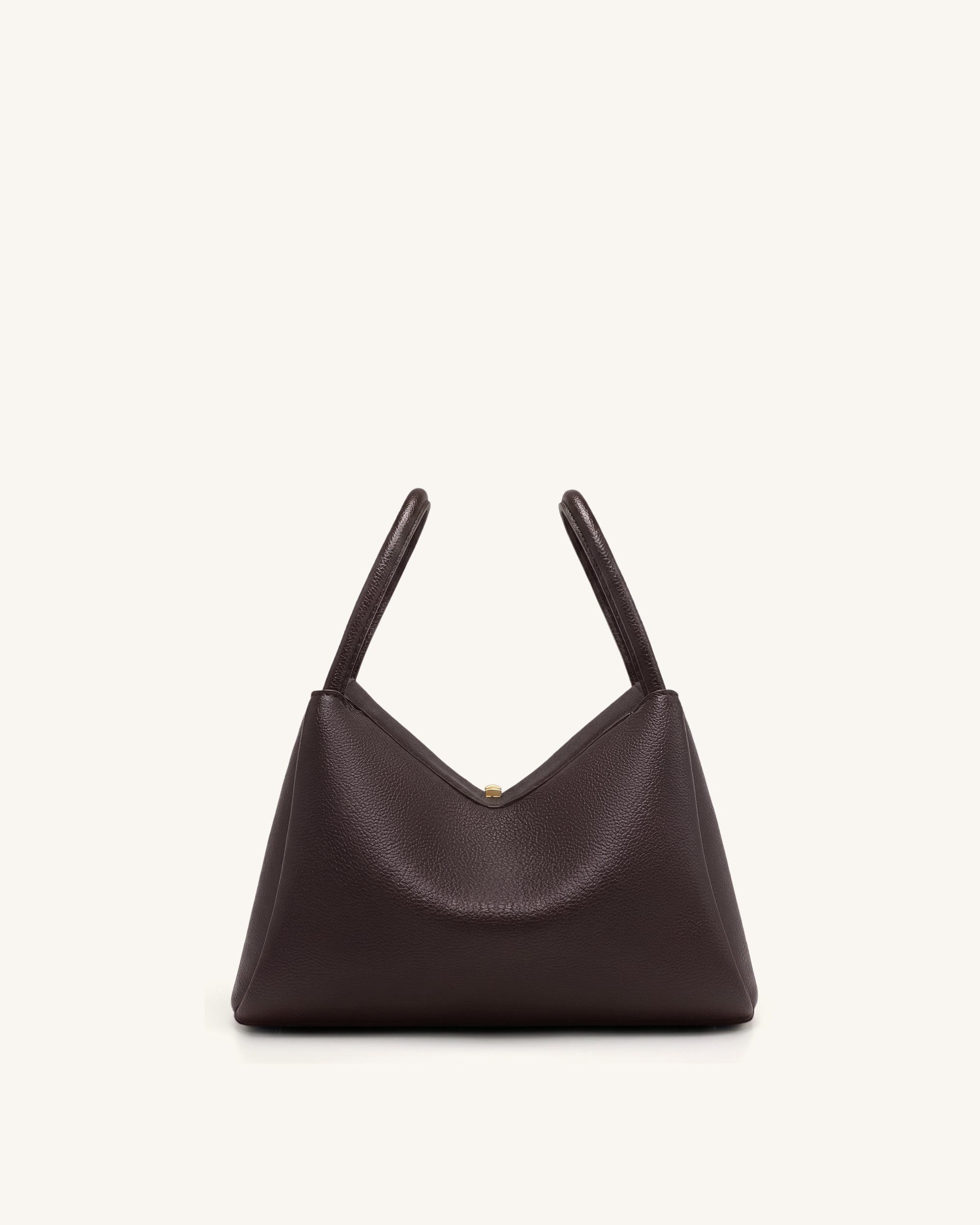 Maelle Dachshund Charm Double Handle Bag - Dark Brown - Image 5