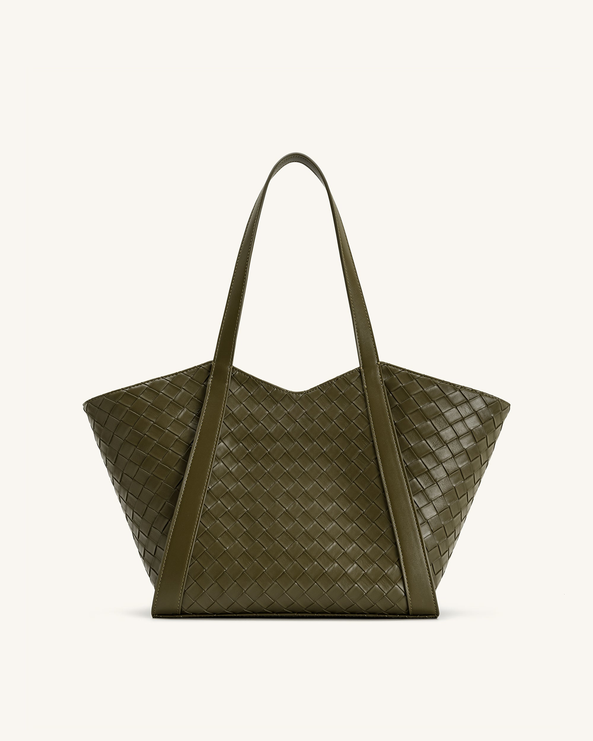 Kiana Large Capacity Weave Texture Tote Bag - Dark Olive - Image 3