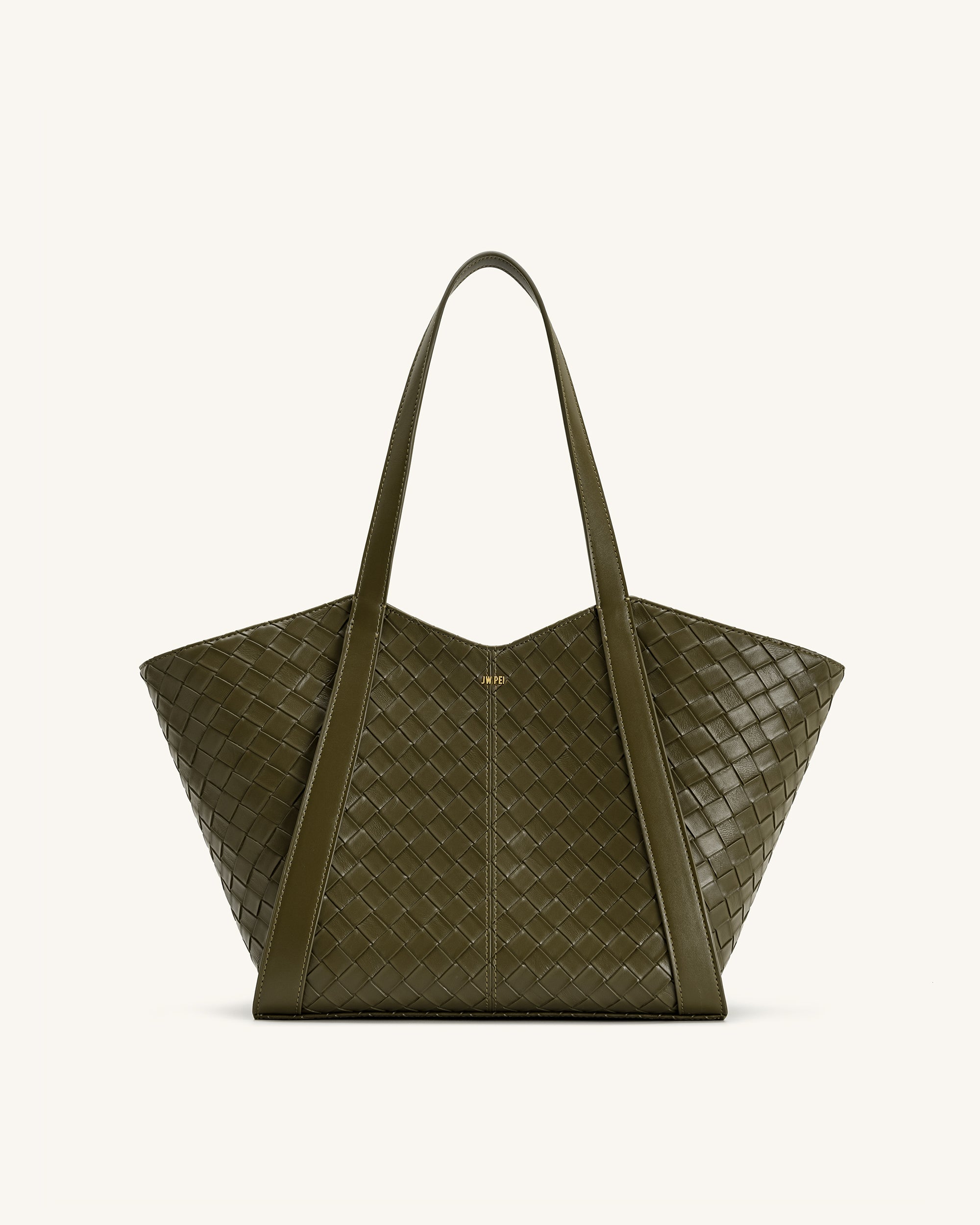 Kiana Large Capacity Weave Texture Tote Bag - Dark Olive