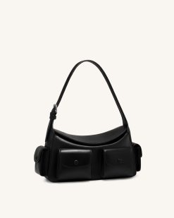 Alternative view of Corinne Multi-Pocket Shoulder Bag - Black