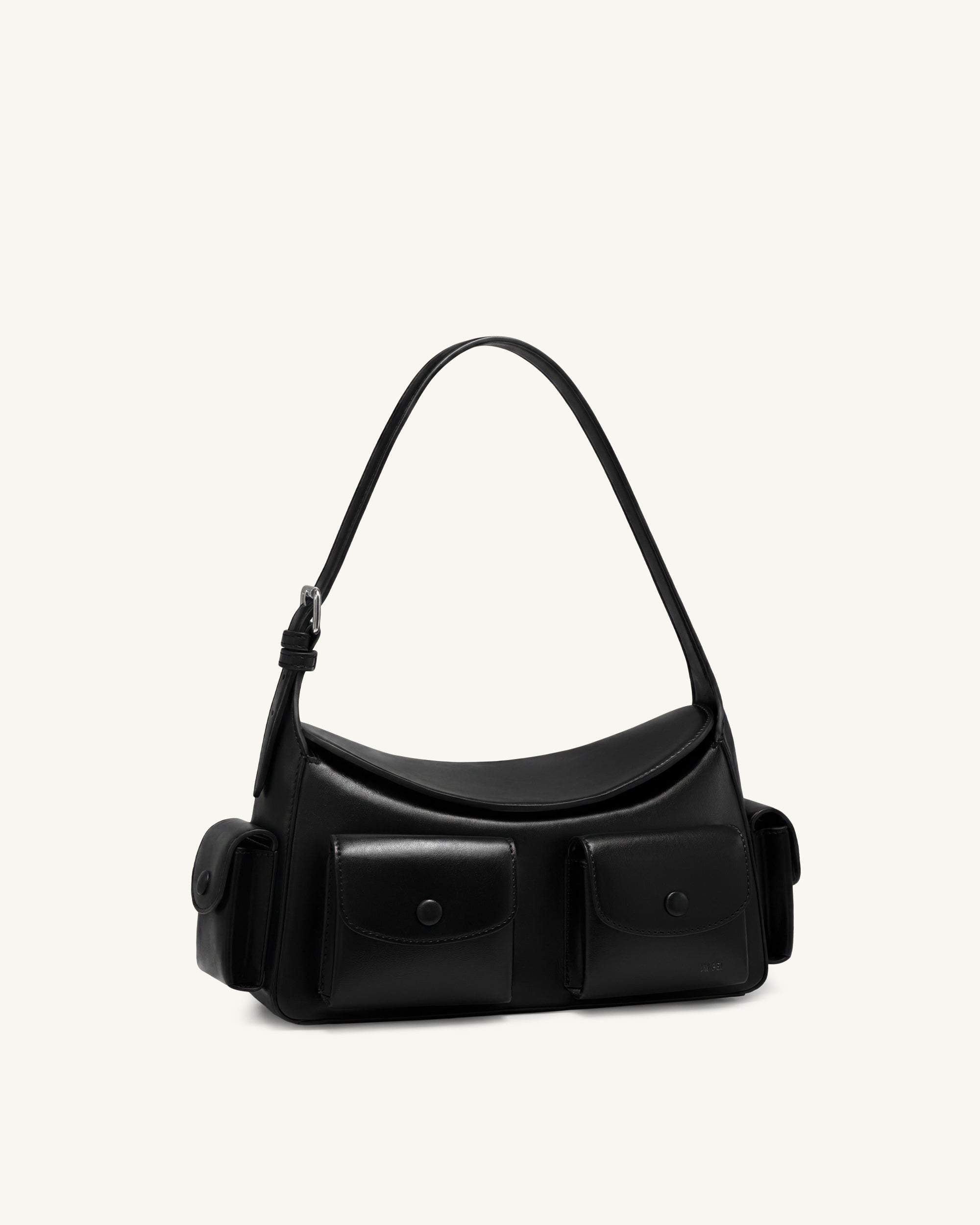 Corinne Multi-Pocket Shoulder Bag - Black - Image 2