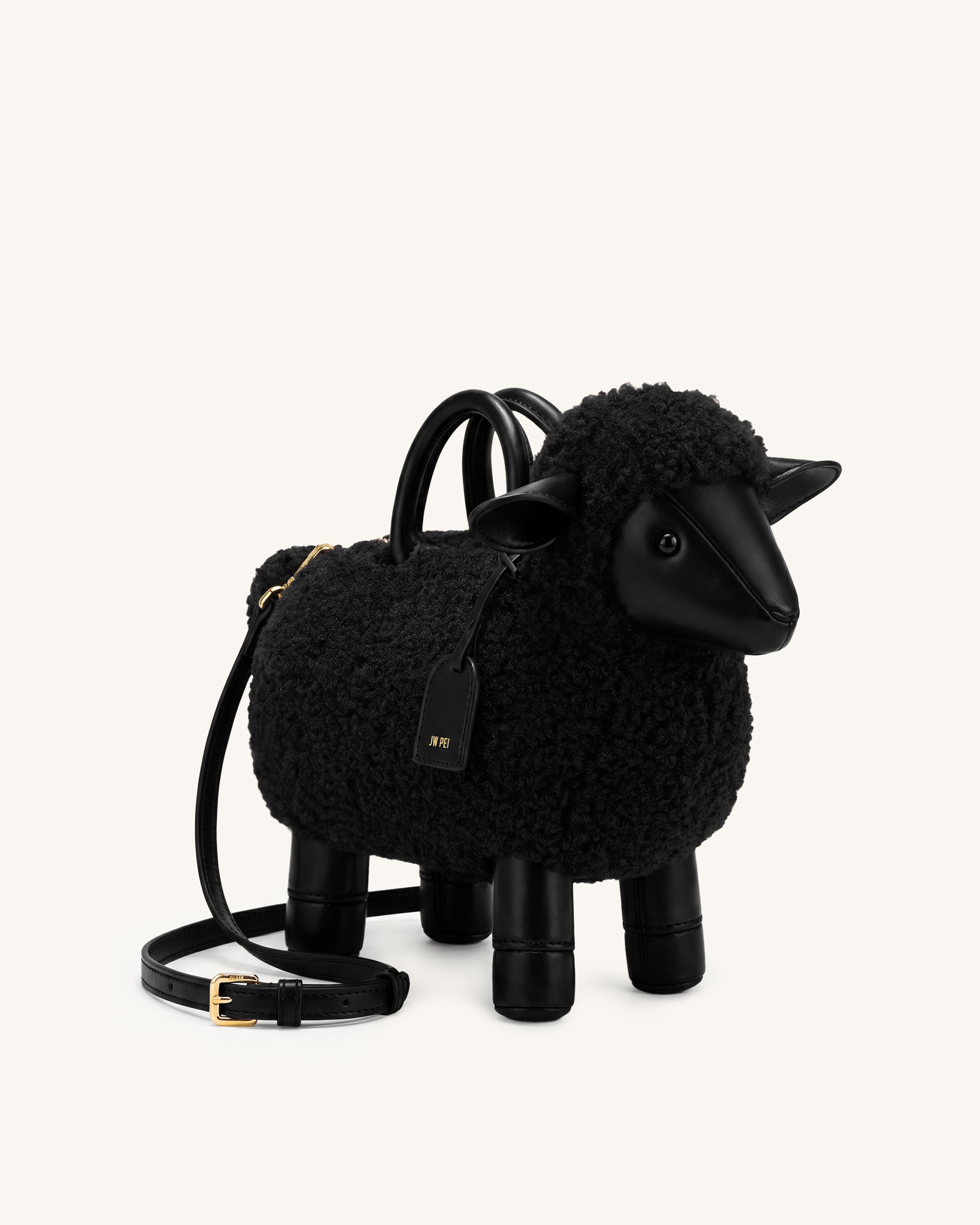 Luna Sheep Top Handle Bag - Black - Image 3