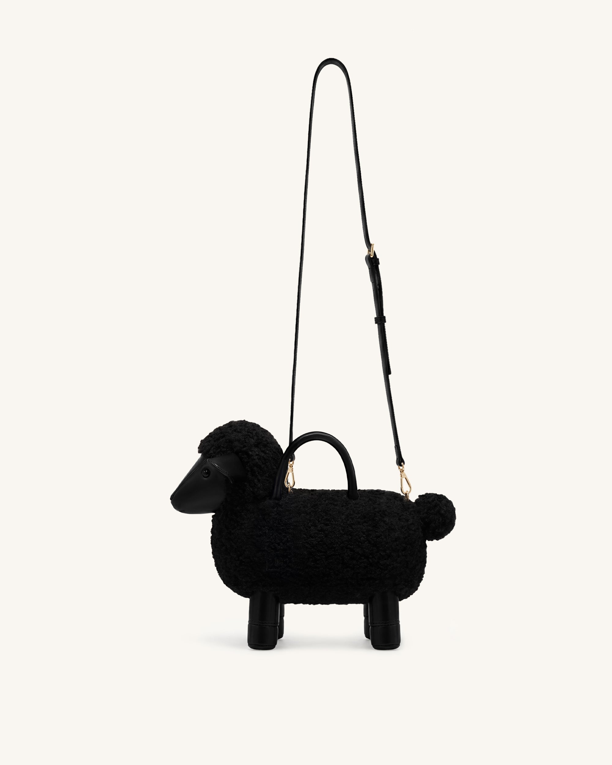 Luna Sheep Top Handle Bag - Black - Image 2