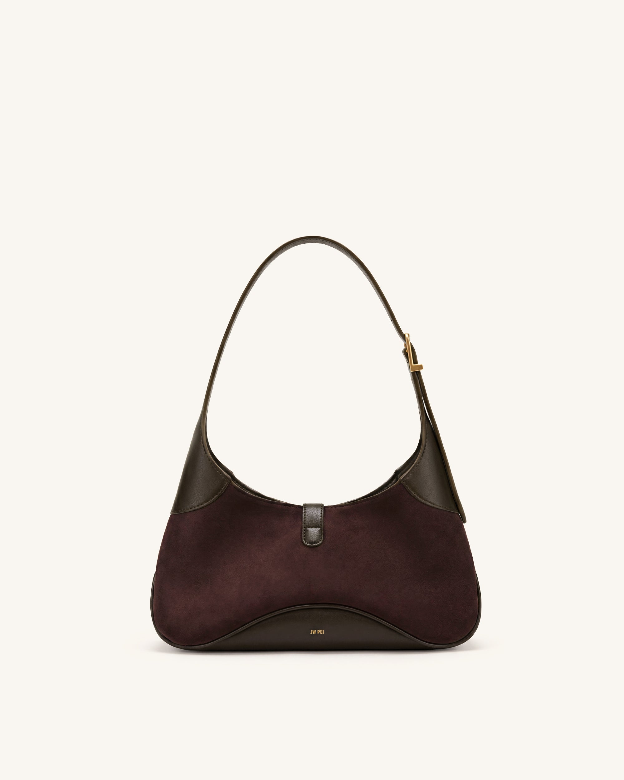 Juliette Key Charm East-West Shoulder Bag - Dark Brown - Image 3