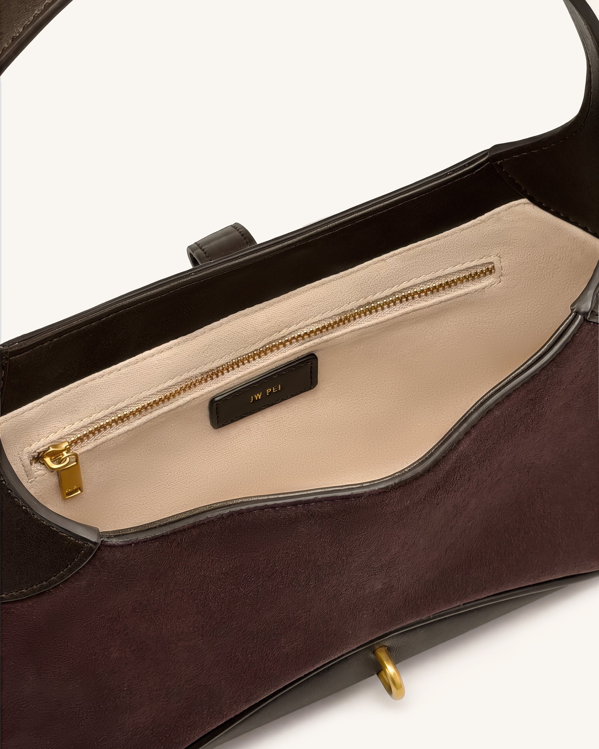 Juliette Key Charm East-West Shoulder Bag - Dark Brown - Image 4