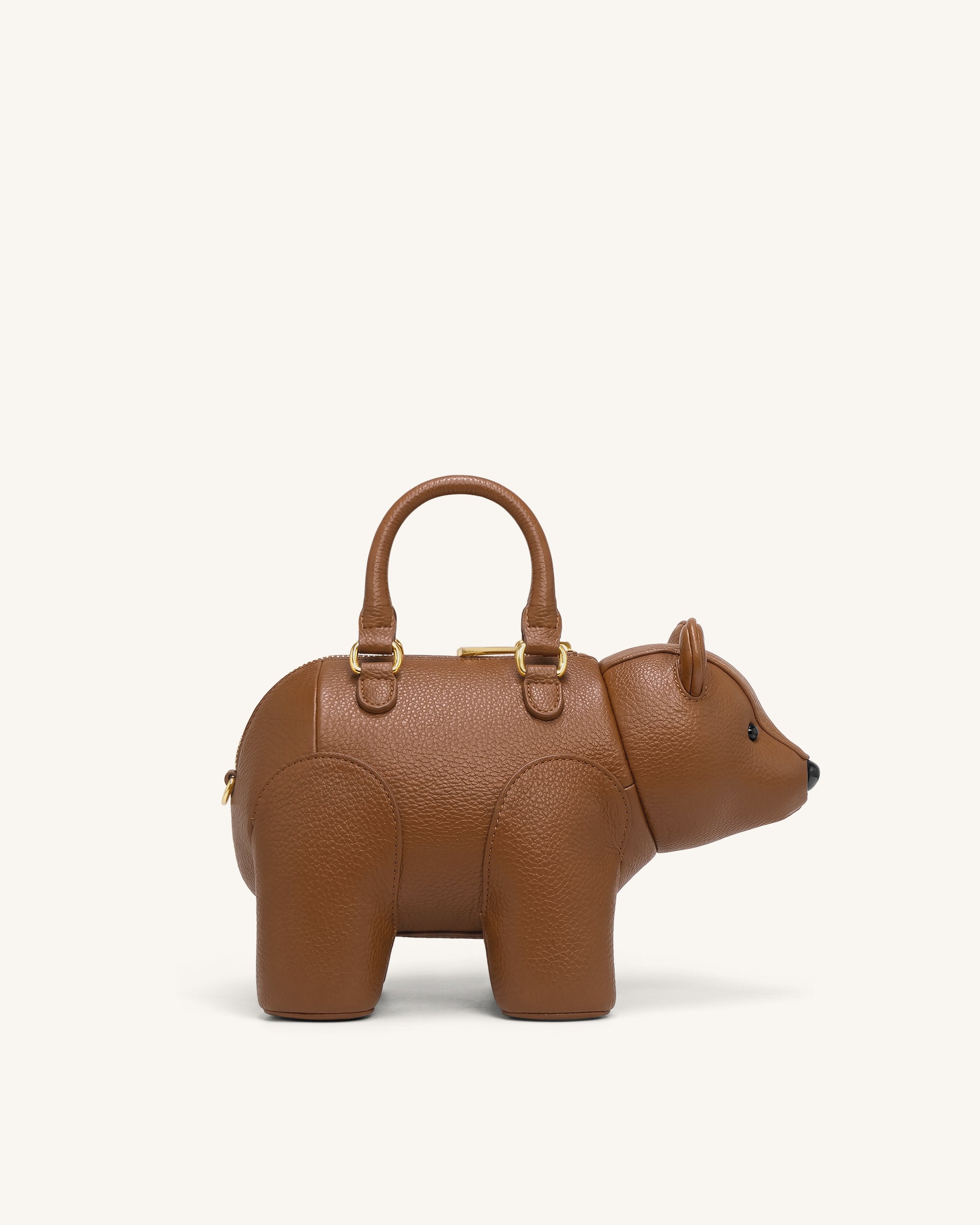 Bernie Bear Top Handle Bag - Brown - Image 3