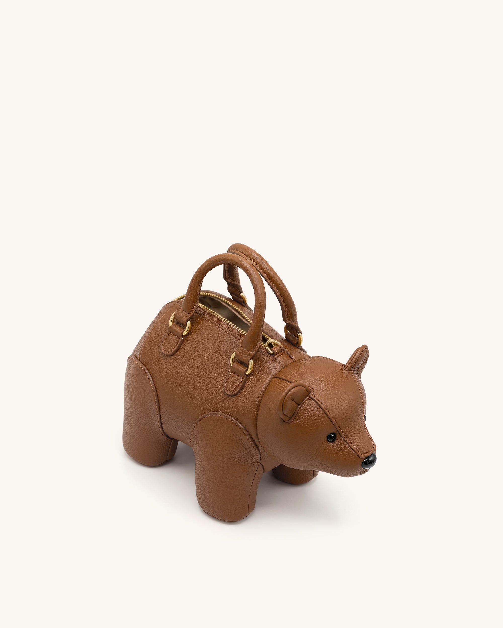 Bernie Bear Top Handle Bag - Brown - Image 4