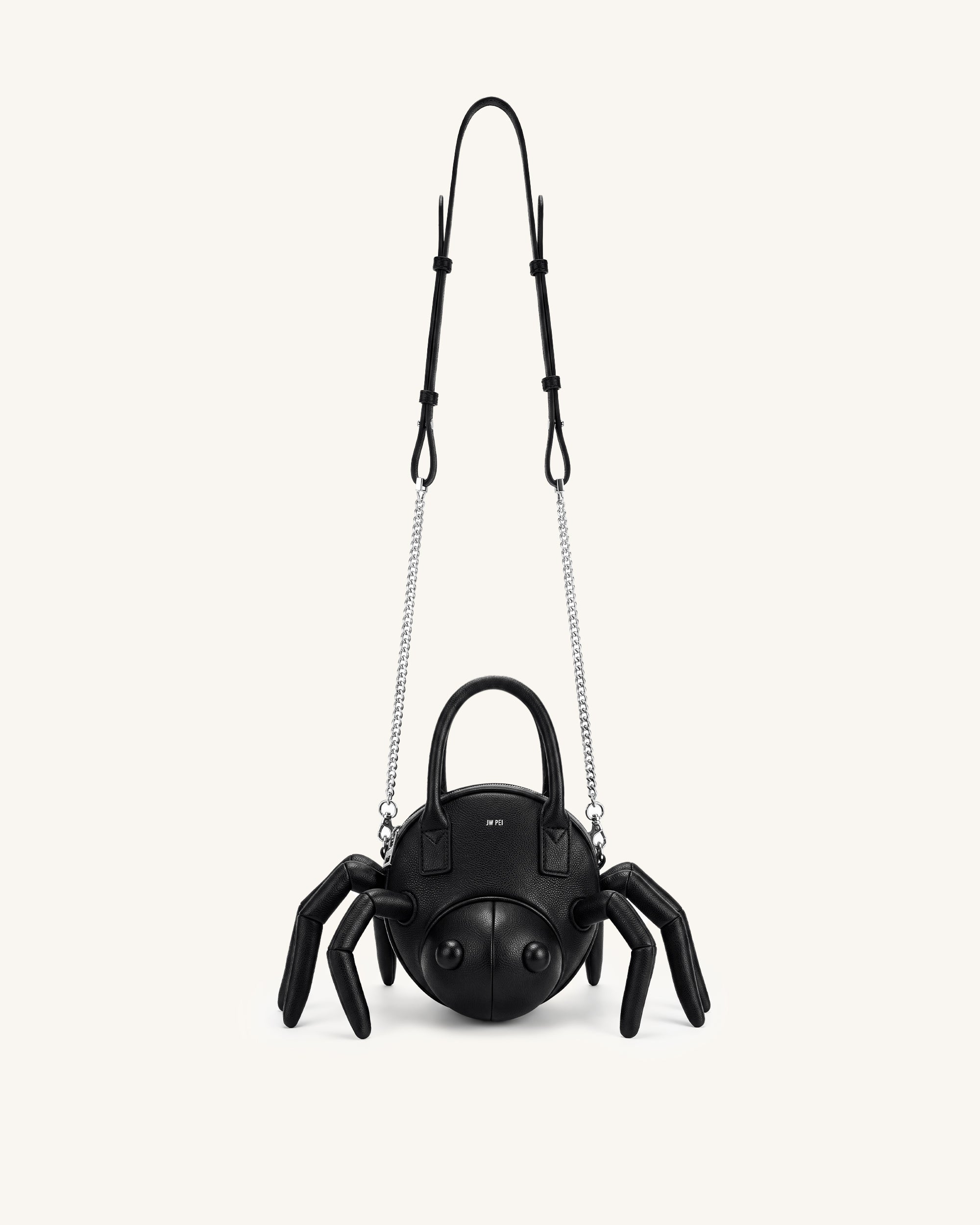 Siena Spider Shaped Top Handle Bag - Black - Image 2