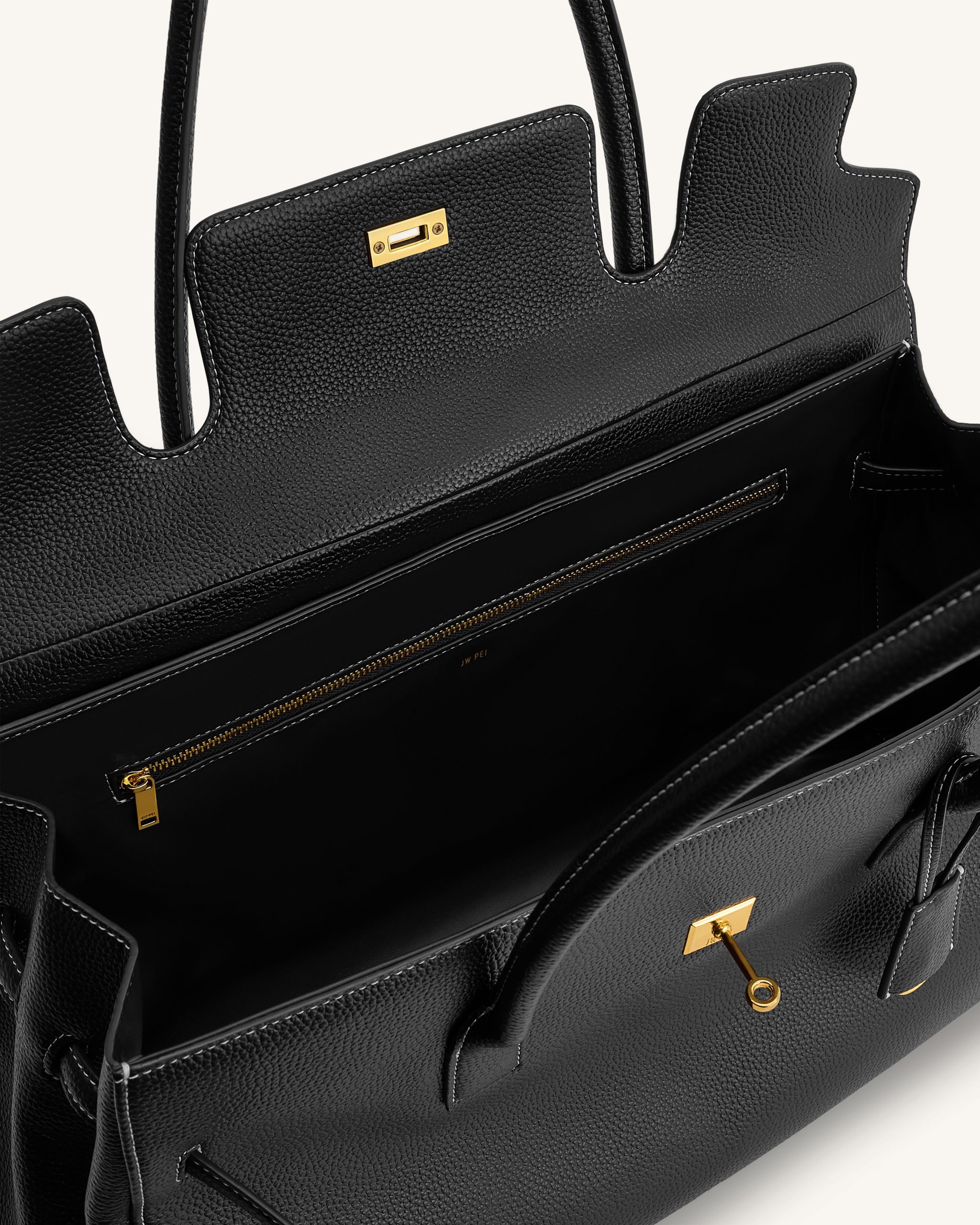 Yara Large Shoulder Bag - Black - Image 4