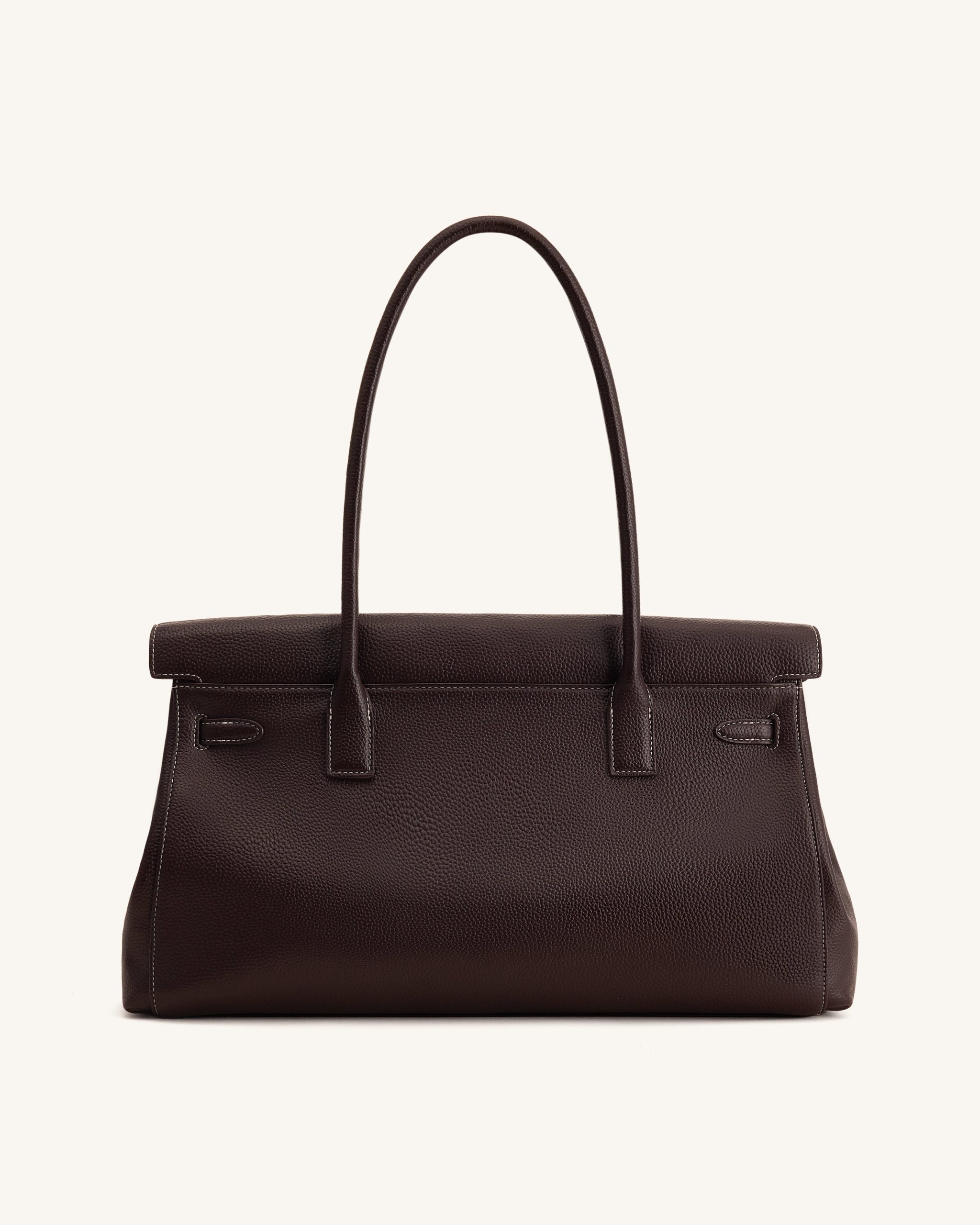 Yara Large Shoulder Bag - Dark Brown - Image 3