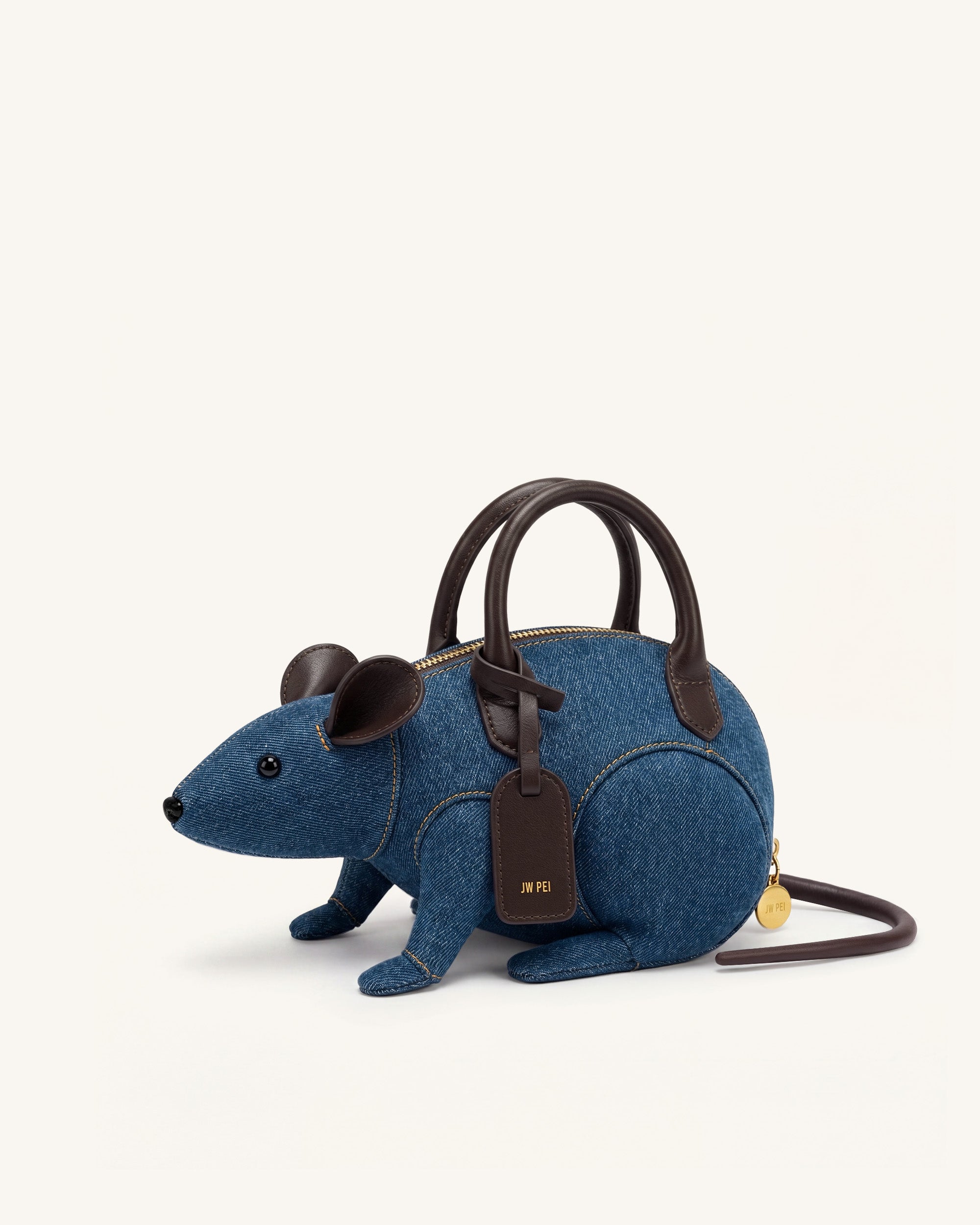 Mia Mouse Top Handle Bag - Blue Denim - Image 2