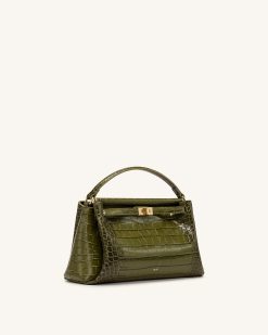 Alternative view of Carmen Top Handle Bag - Green Croc